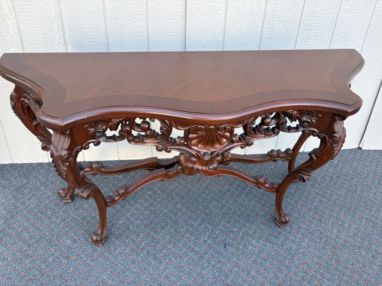 67015 Banded Mahogany Hand made Console Table Sideboard Server