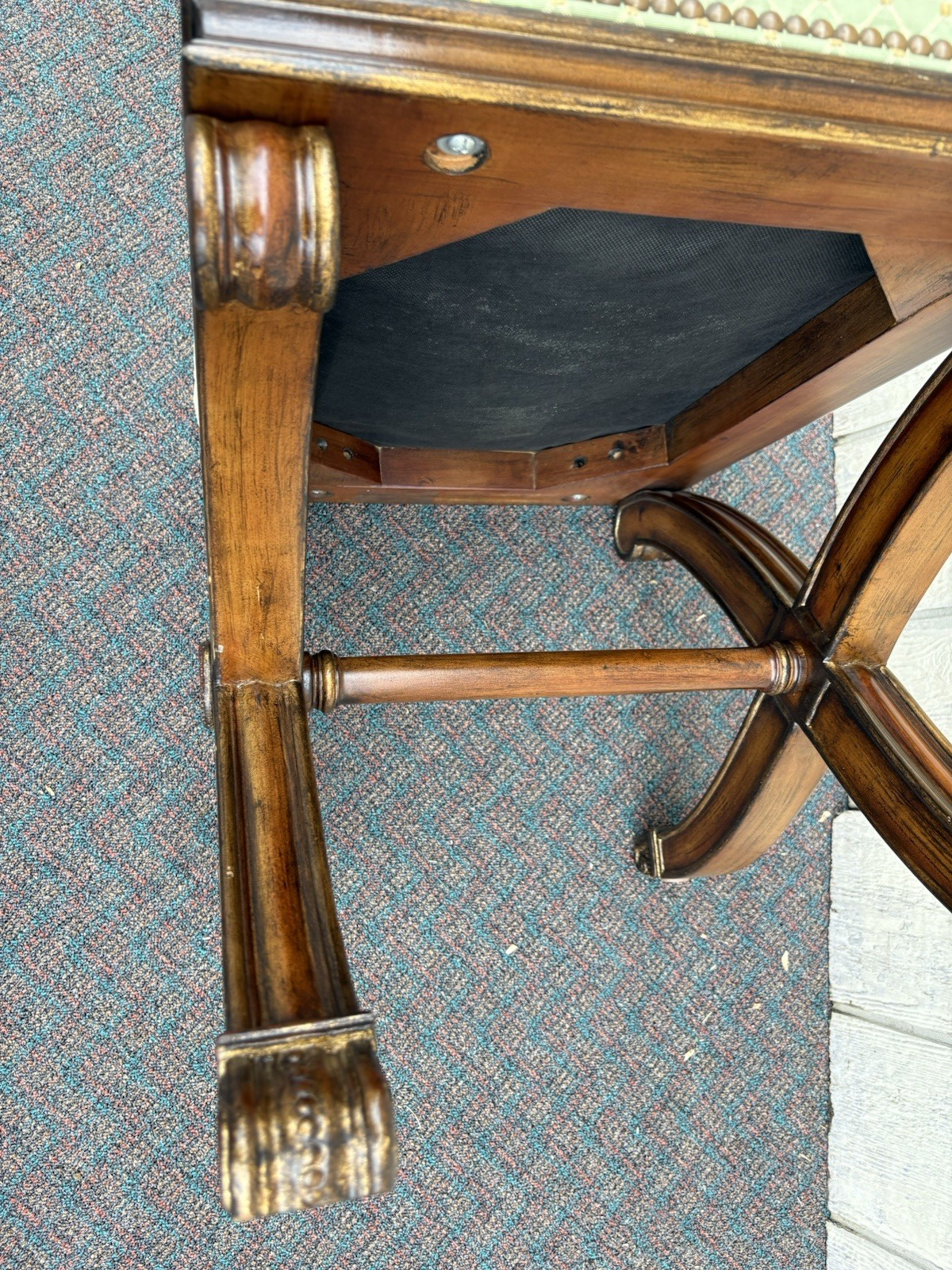 66698 Decorator Modern X Stool Bench Ottoman