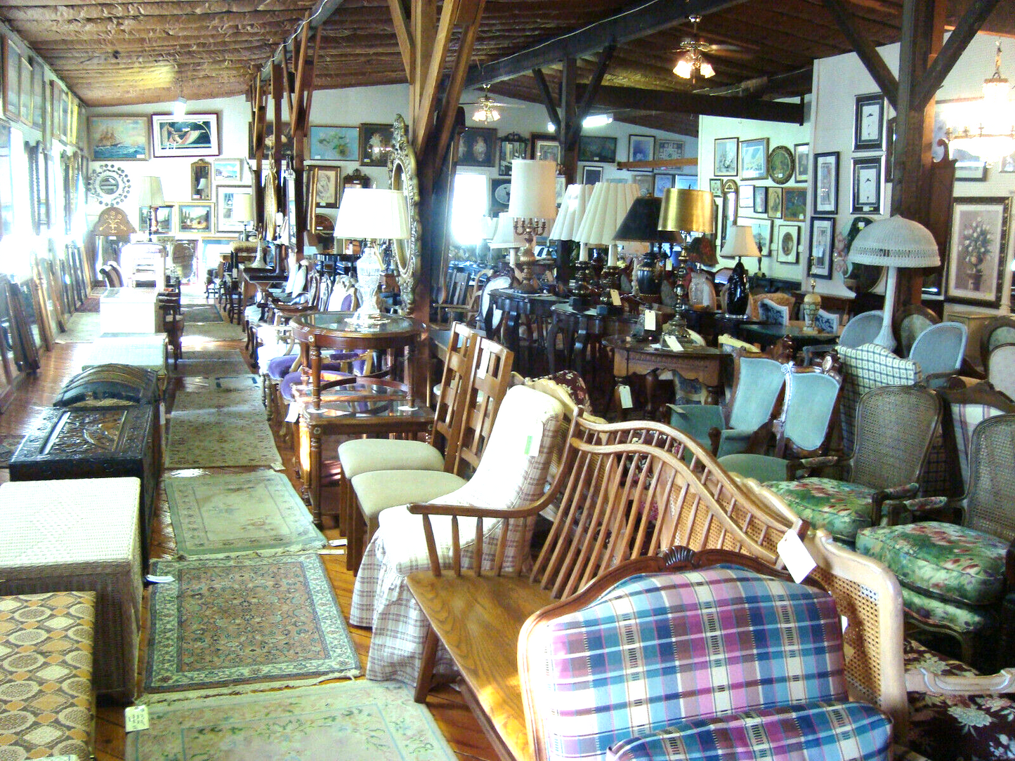 ART-WN  WALLACE NUTTING "The Swimming Pool" HAND TINTED SIGNED FRAMED PRINT