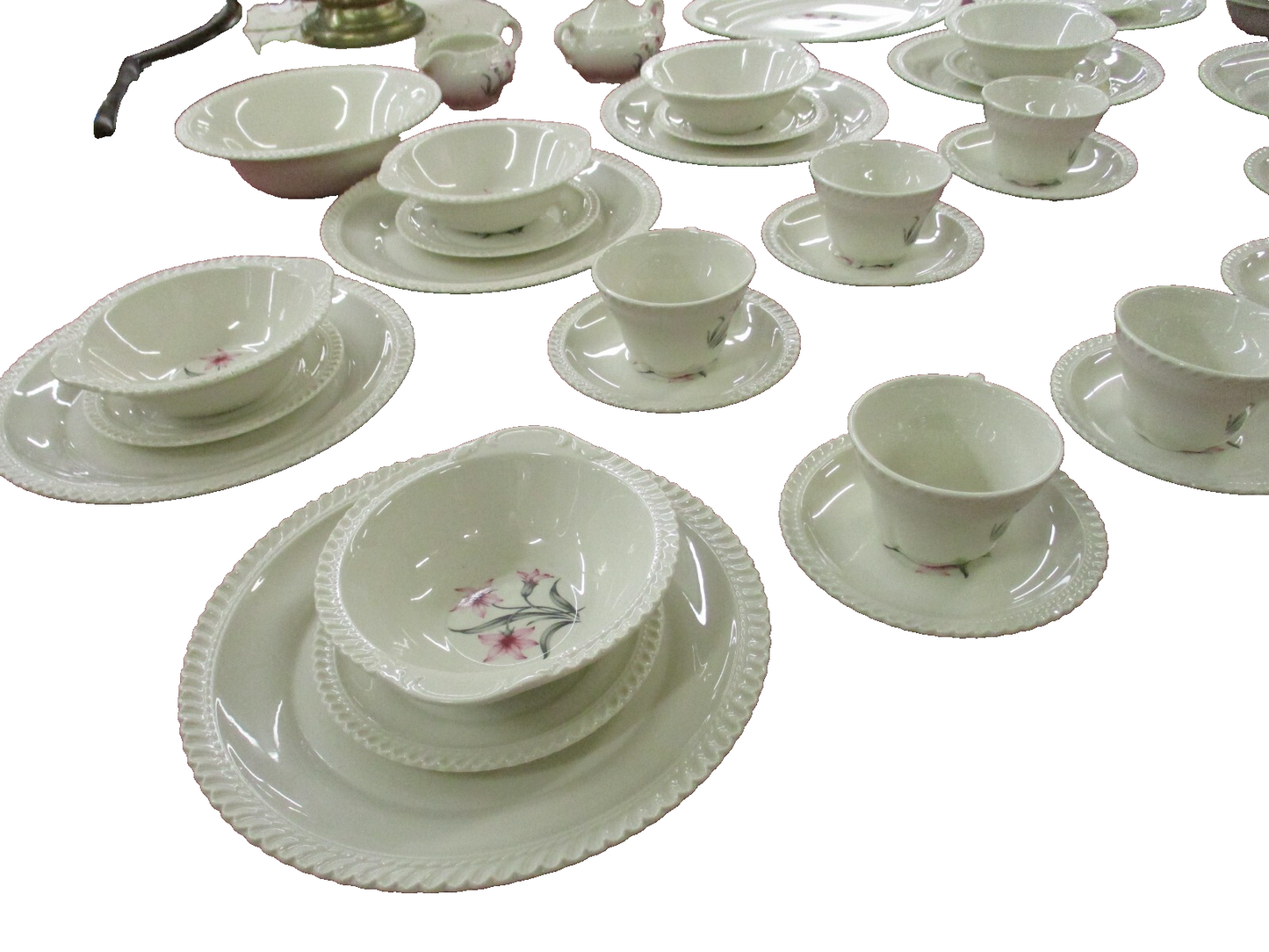 COL  08  WW:       Sevice for 6  Harker Ceramic set  of dishes DINNERWARE