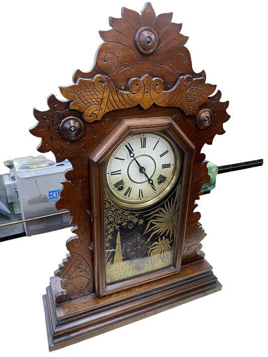 65757 Antique Ingraham  Victorian Mantle Clock