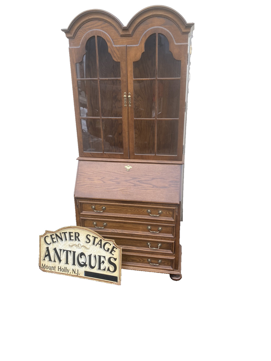 66335   JASPER Oak Secretary Desk with Bookcase Top