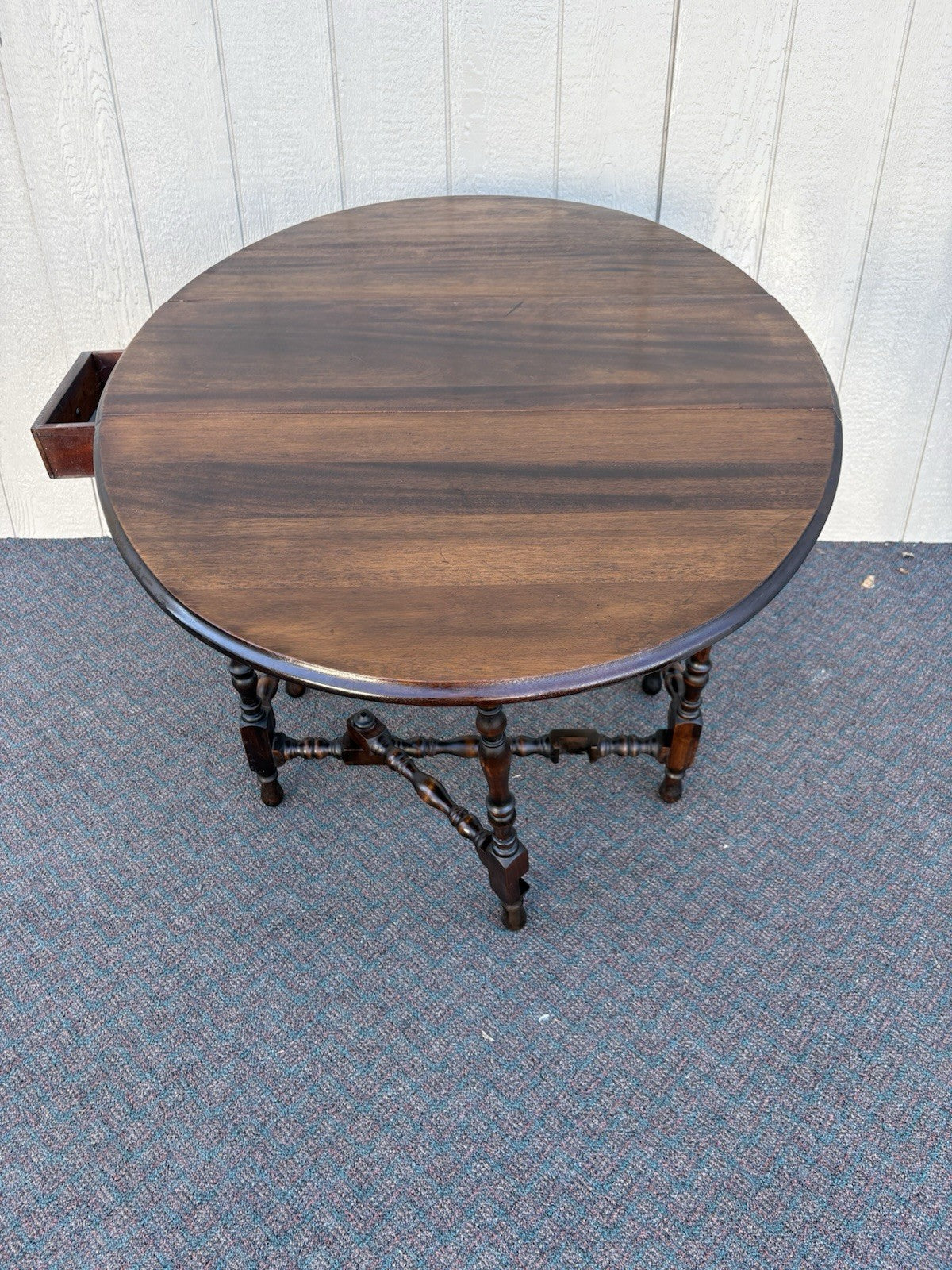 67116 Antique Mahogany Dropleaf Dining Kitchen Table
