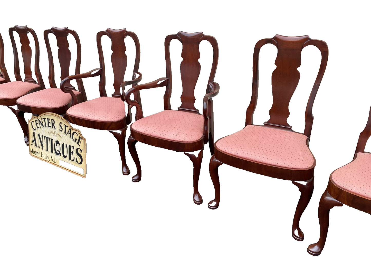 65837   Set of 8 Solid Mahogany Dining Chairs Chair s