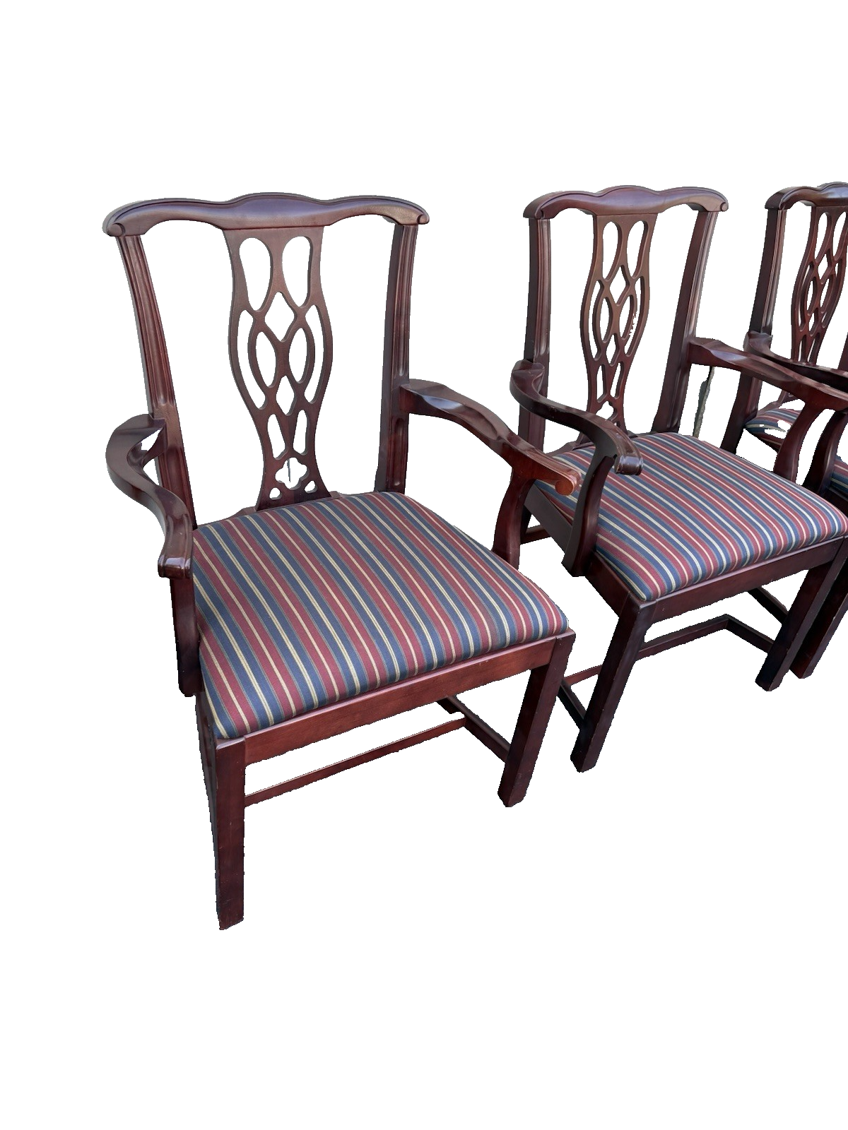 62870 Set of 4 STEELCASE Mahogany Armchair Chair s
