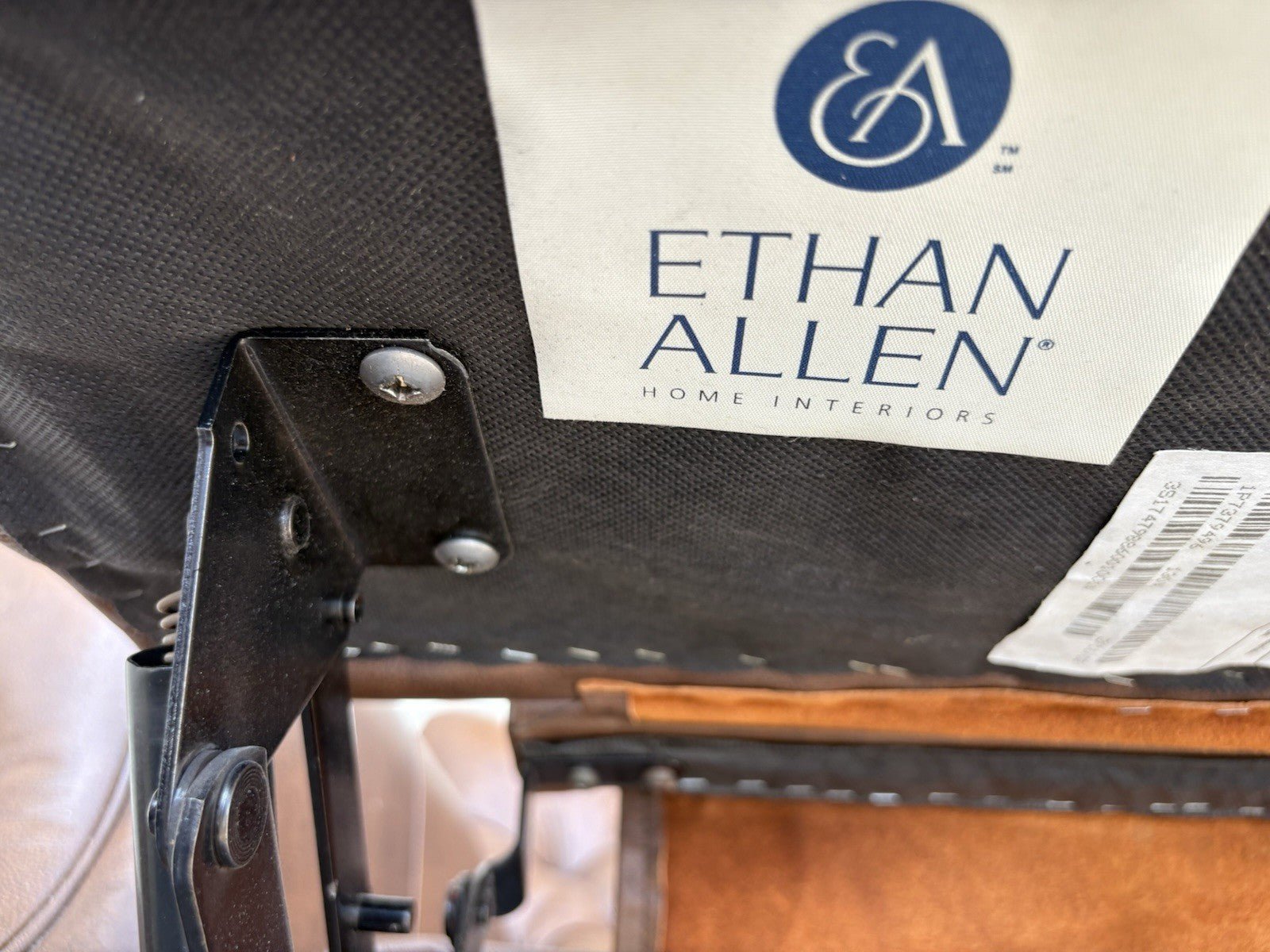 66789   Ethan Allen Leather Recliner Chair
