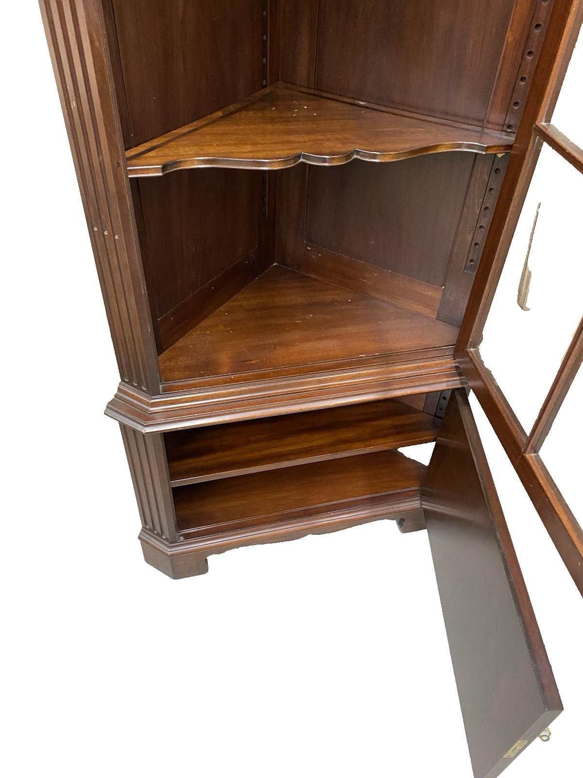 63750 Freidman Brothers FB Mahogany Corner Curio Cabinet Circa 1915