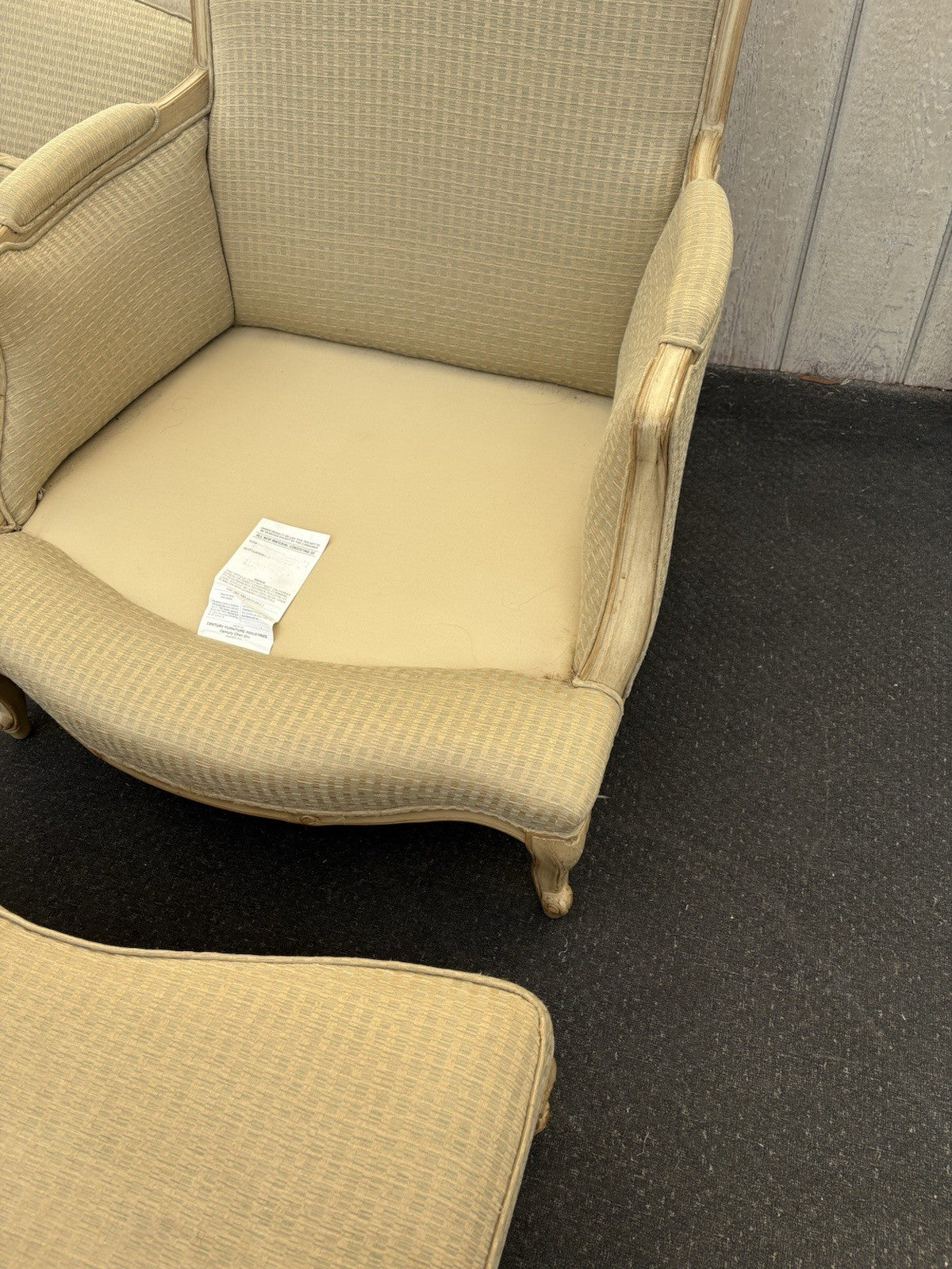 66694   CENTURY Furniture Louis XV Chair with  Stool