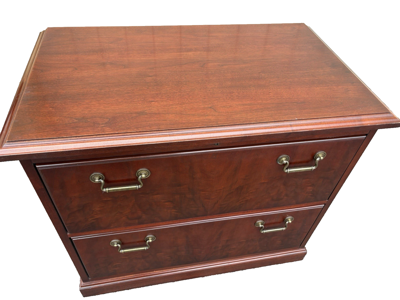 00001 Mahogany KIMBALL Furniture  2 Drawer Lateral File Cabinet
