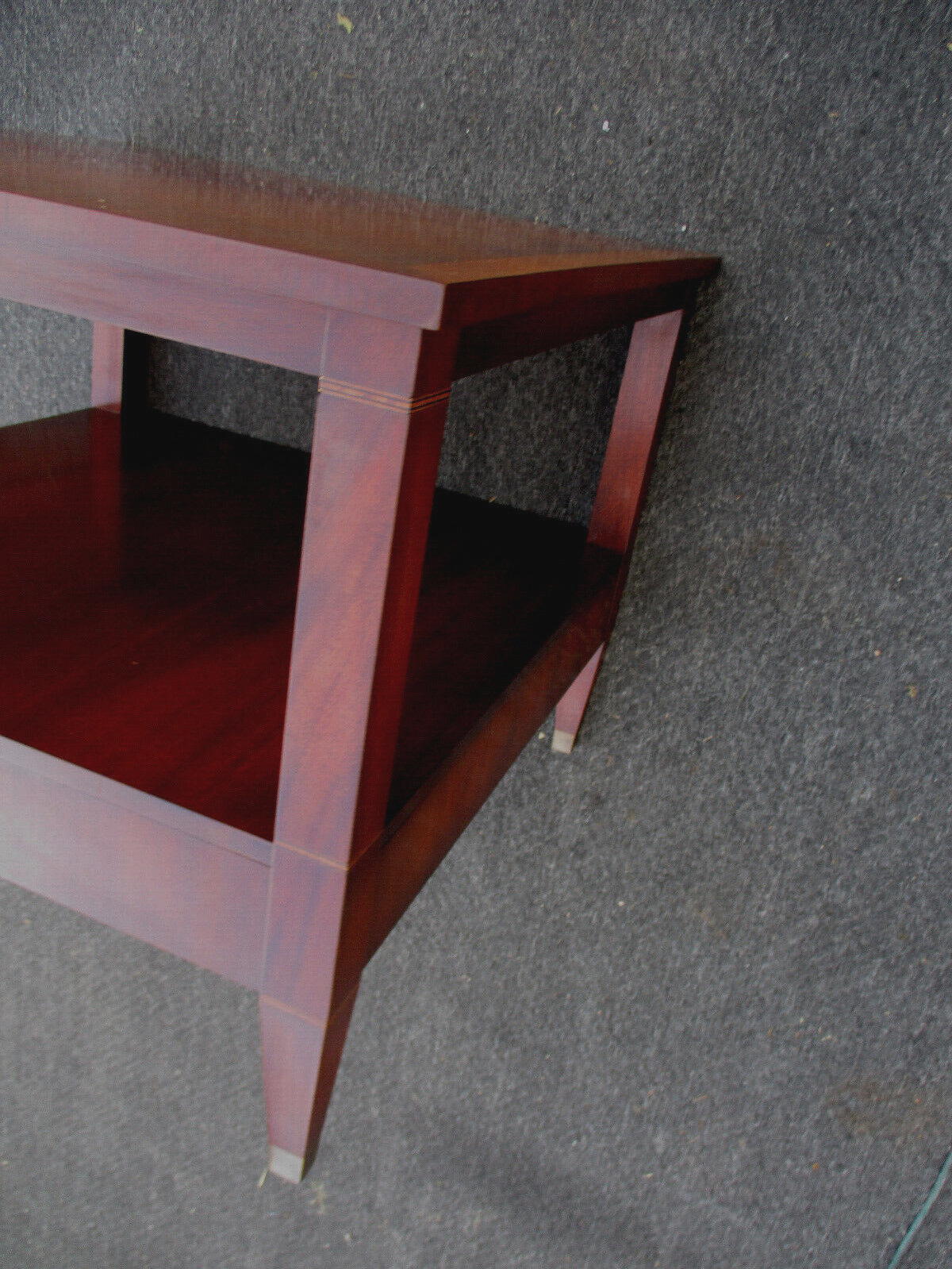 63289 Banded Mahogany Lamp Table Stand With Drawer