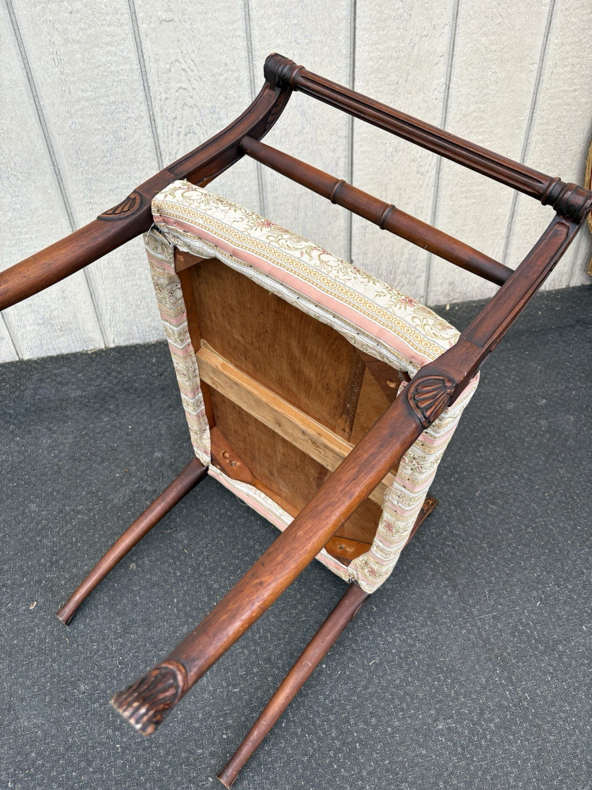 66886   Mahogany Vanity Bench Stool