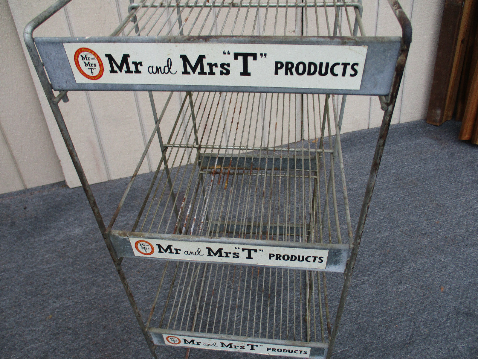 62841- PL:    Industrial Metal Stand Display Cabinet with Advertising MR  MRS T 