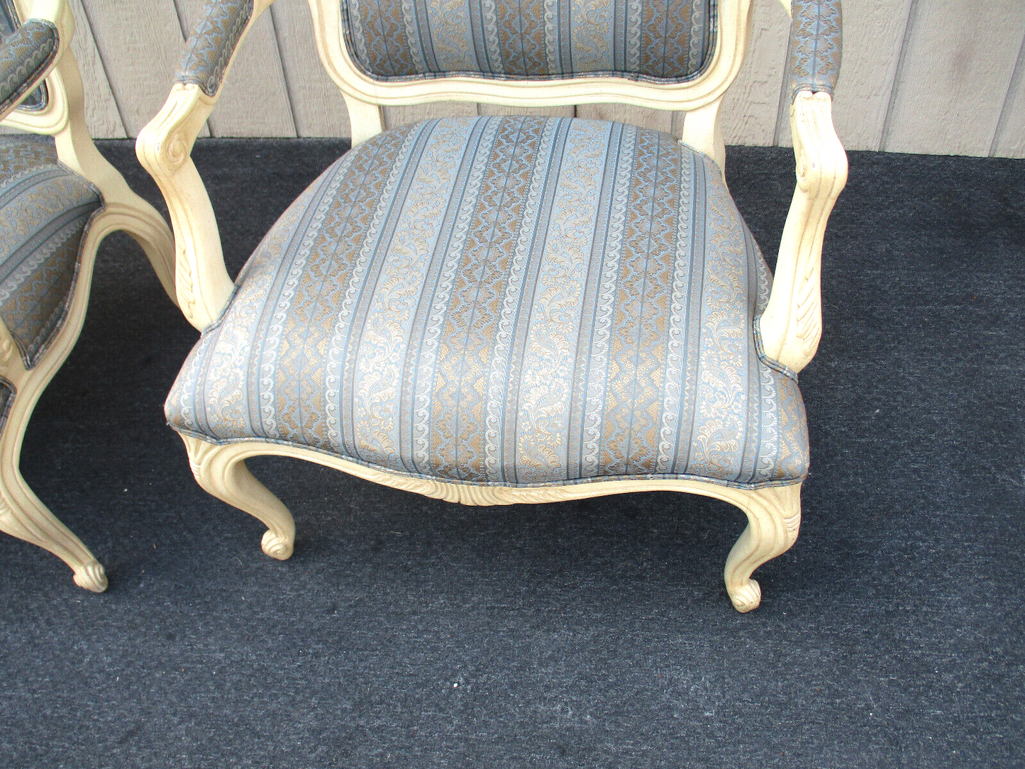 63502  Pair ETHAN ALLEN Bergere Armchair Chairs