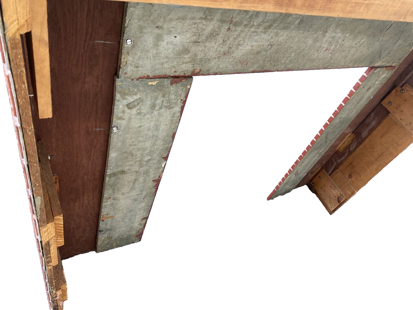 65926   Oak Fireplace Mantle with Brick Face Applied