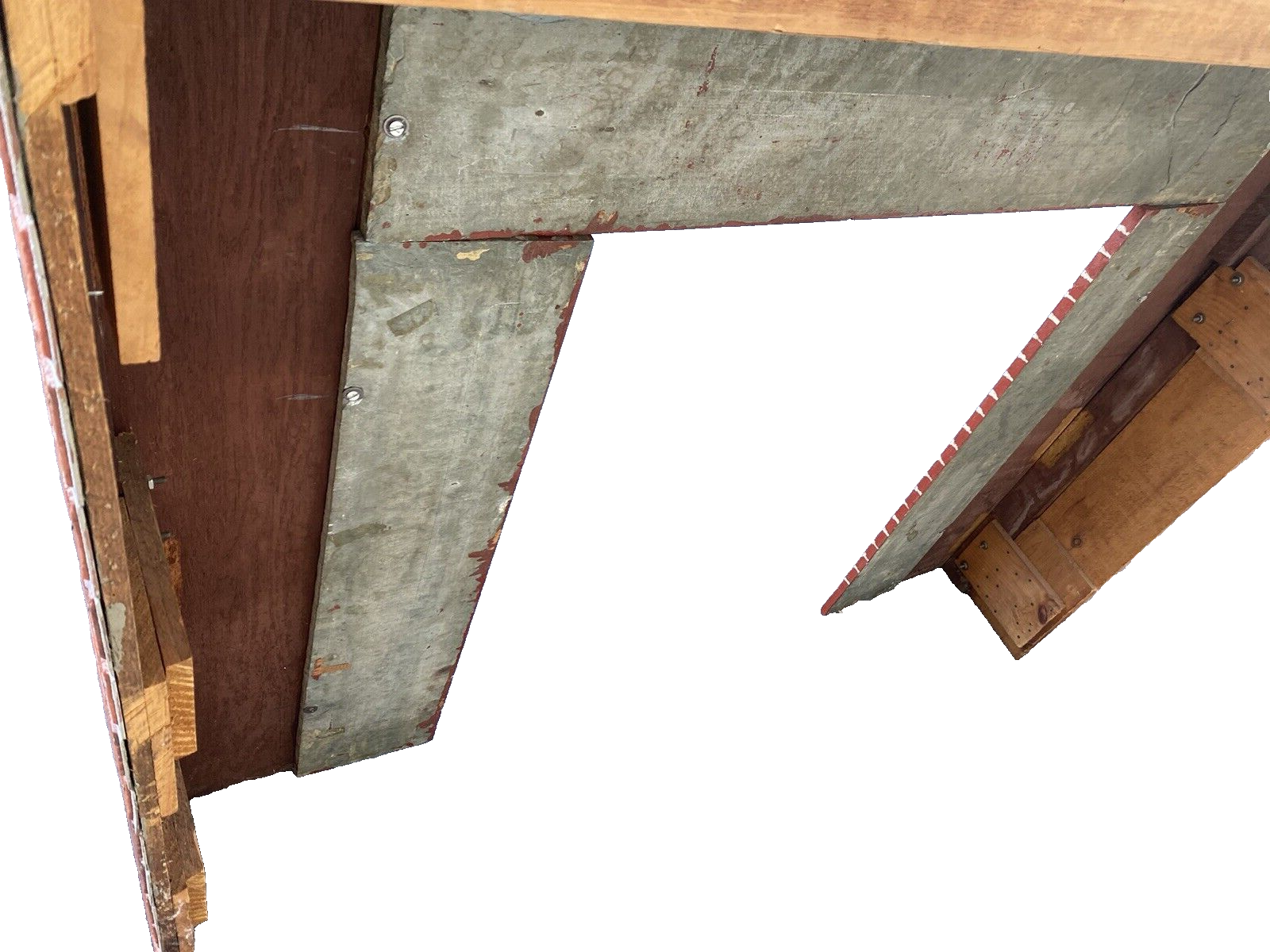 65926   Oak Fireplace Mantle with Brick Face Applied