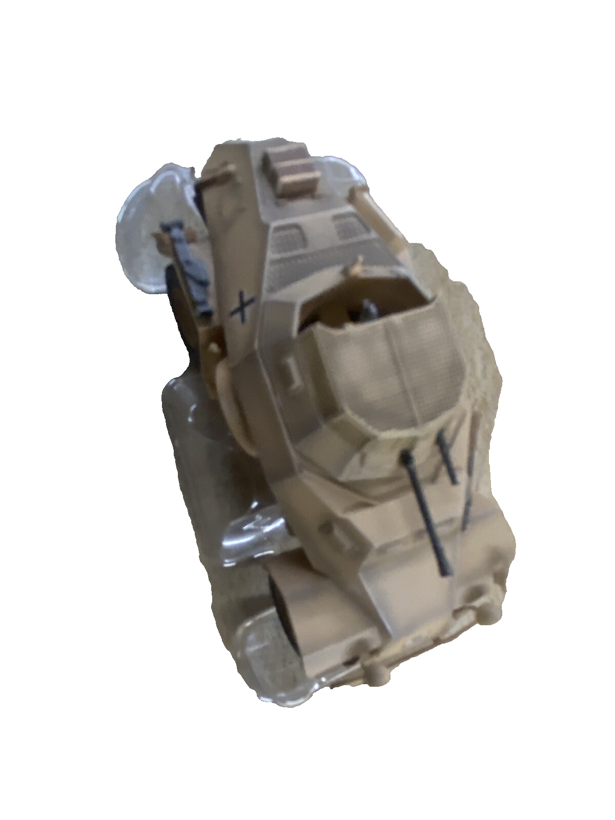 ES 50: Grouping of    4 Miltary  Tanks in Showcase    4 3/4" x 3 3/4" x 2 1/2"H