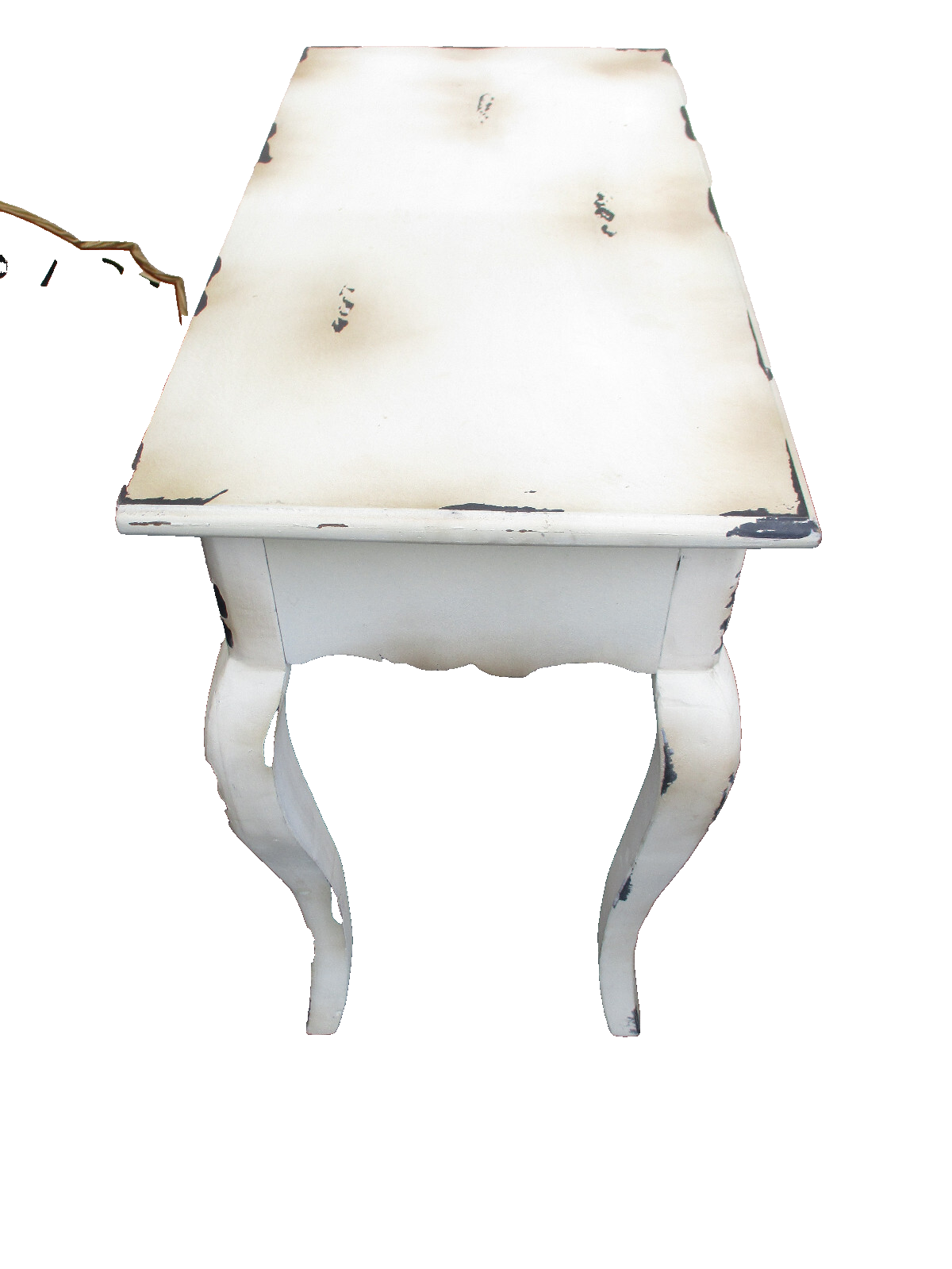 64249 Decorator White French Country Sofa Hall Table 