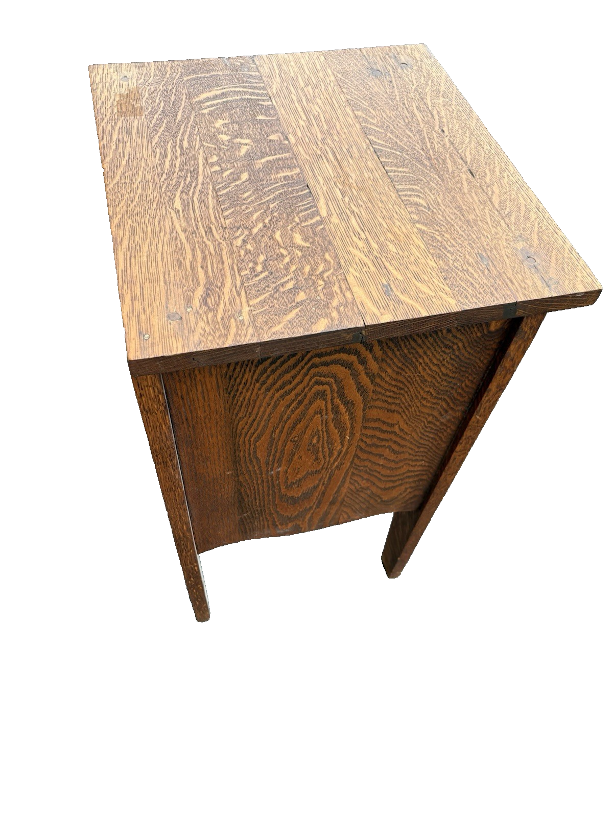 66720   Mission Oak Arts Crafts Nightstand End table Taboret