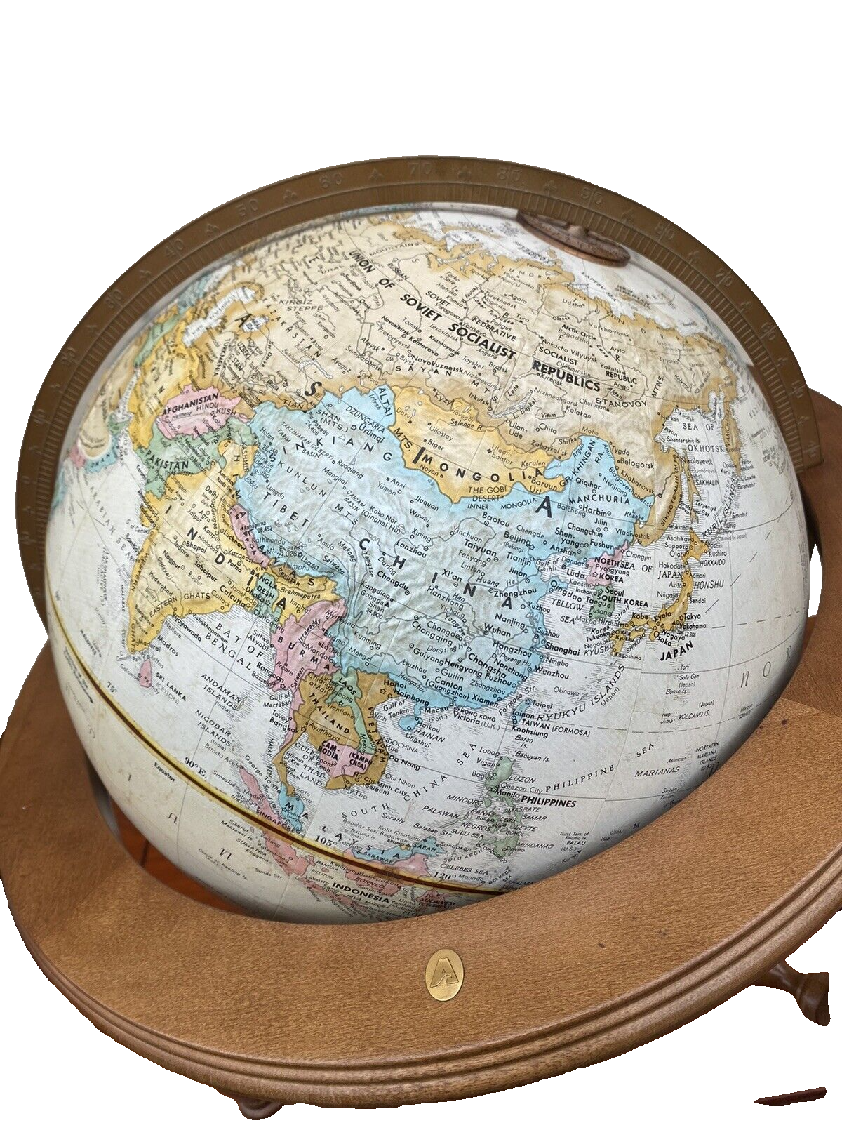 65193 REPLOGLE Table Top World Globe Atlas