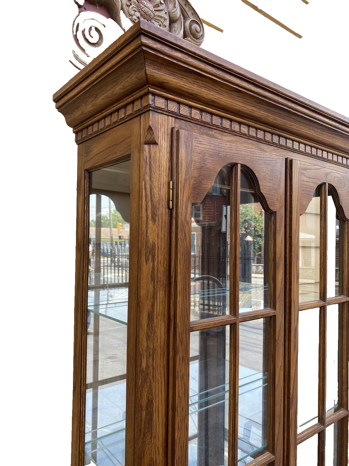 65589 Oak Curio China Cabinet