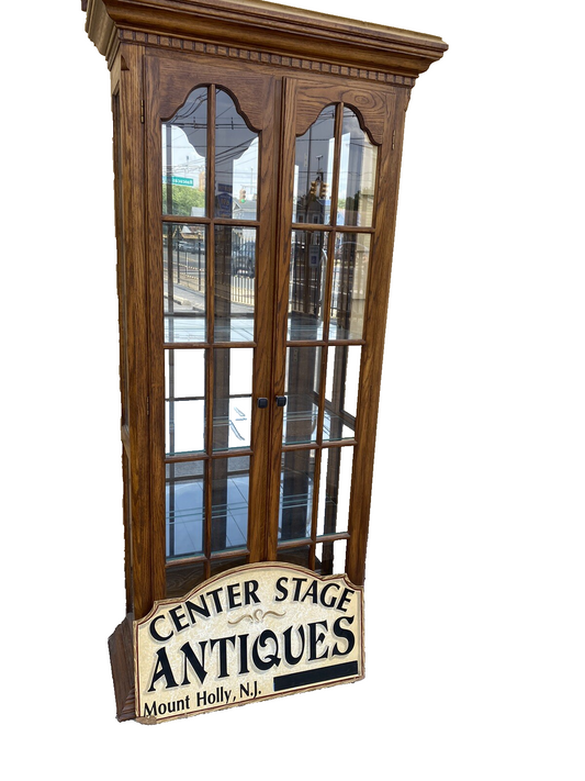 65589 Oak Curio China Cabinet