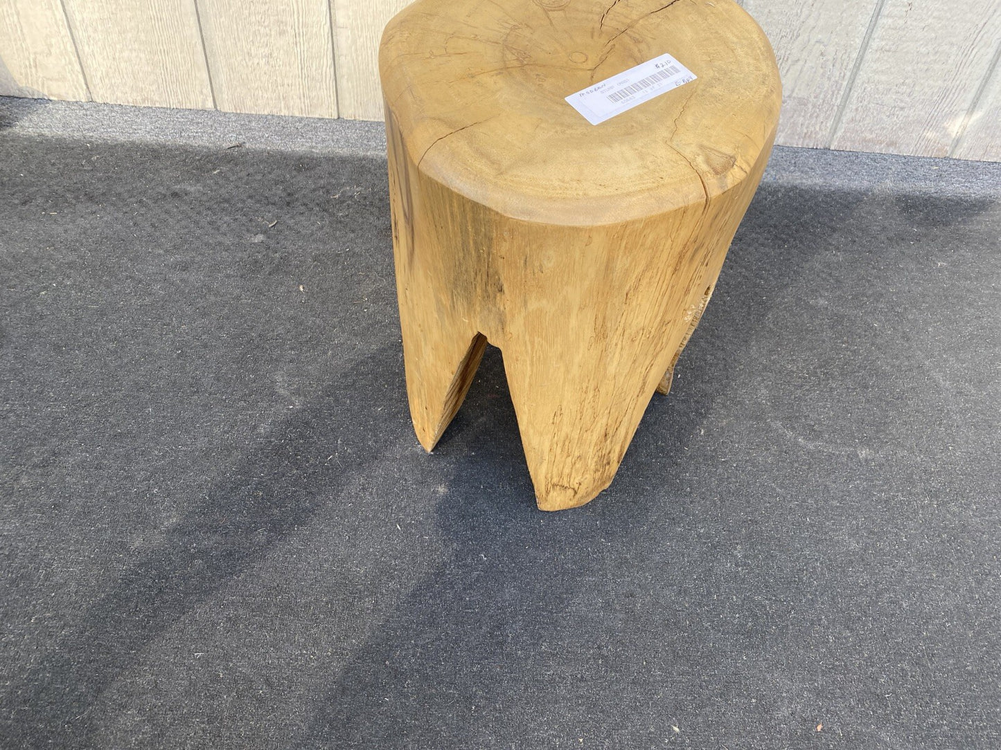 65683 Modern Lamp Table Stand Stump Wood