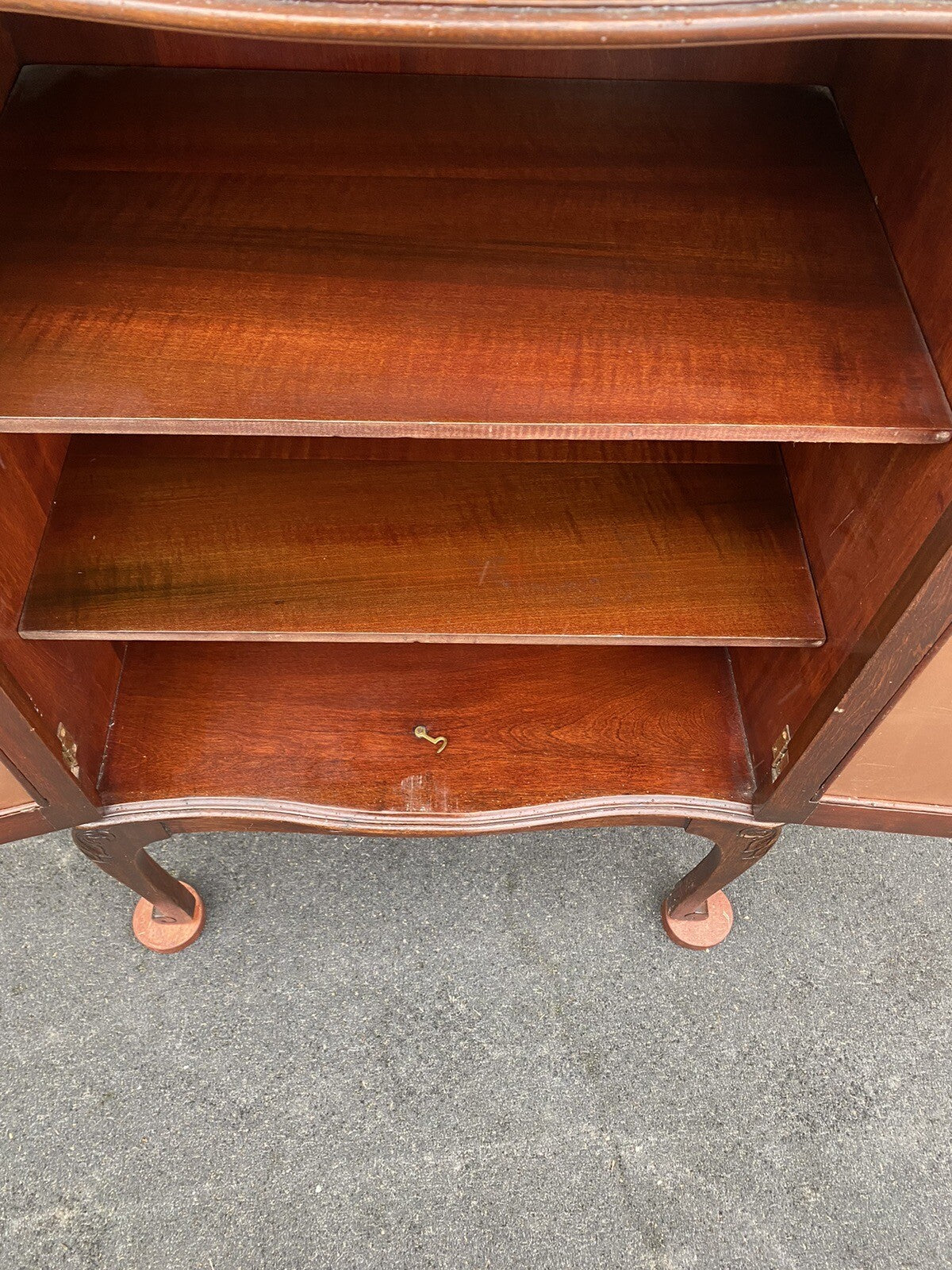 64992   Antique Victorian  Mahogany Mirrored Cabinet