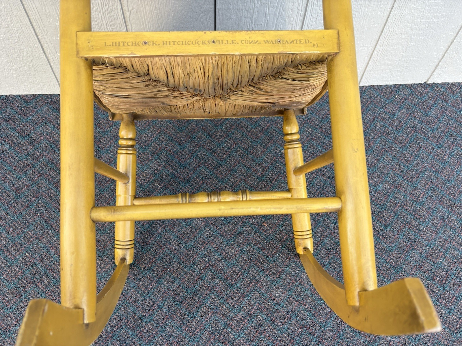 67106  Signed  HITCHCOCK Decorator Rocker Rocking Chair