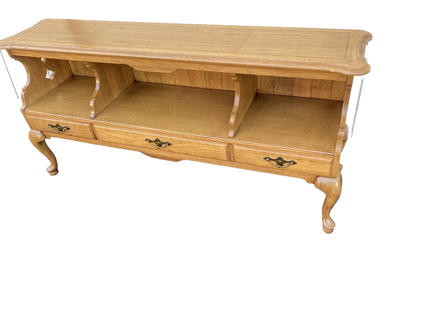 66219   Thomasville Country Manor  Oak Bookcase Curio Cabinet