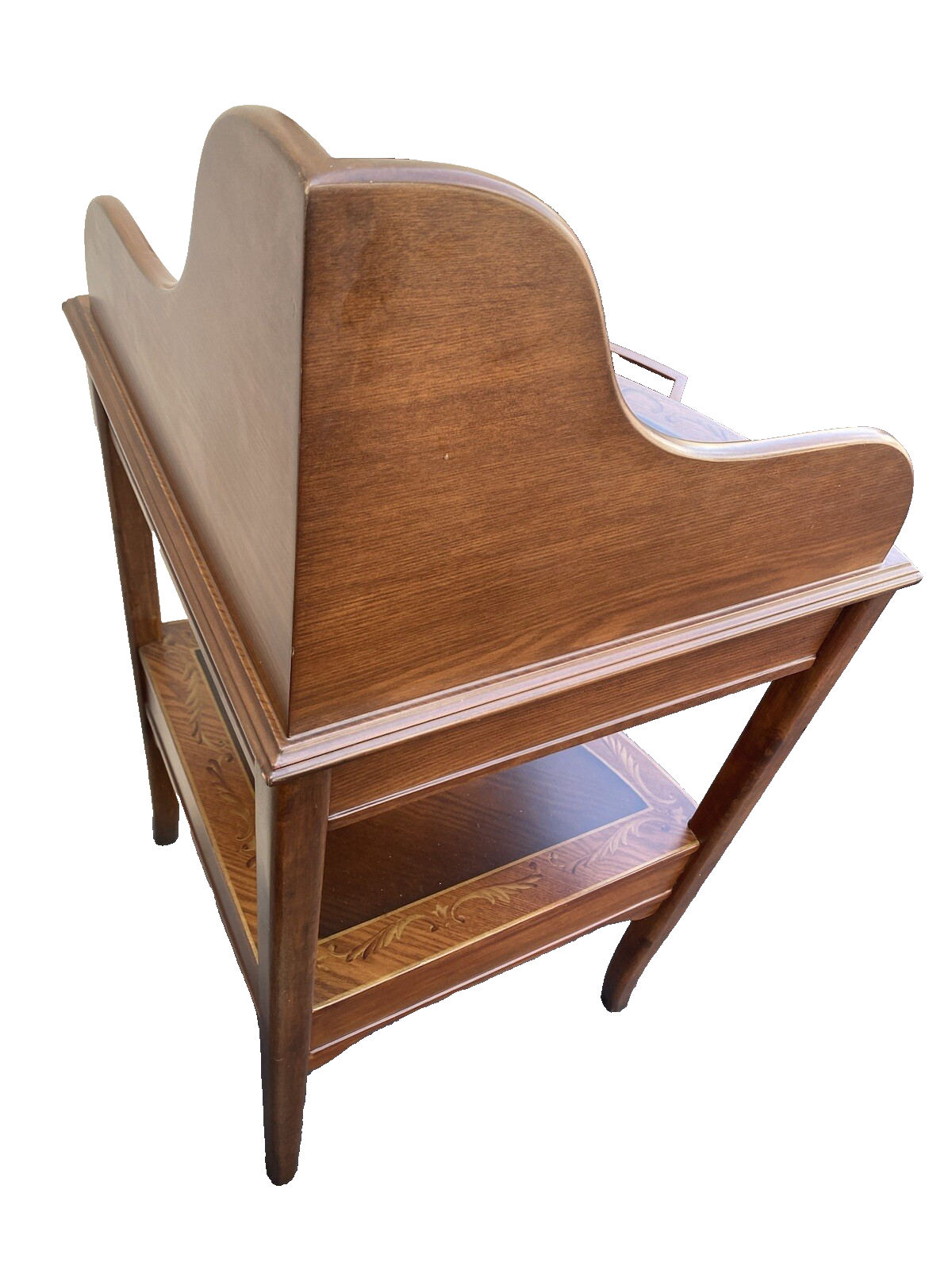 64642    Stenciled Corner Shelf Bookcase Curio Cabinet Etergie