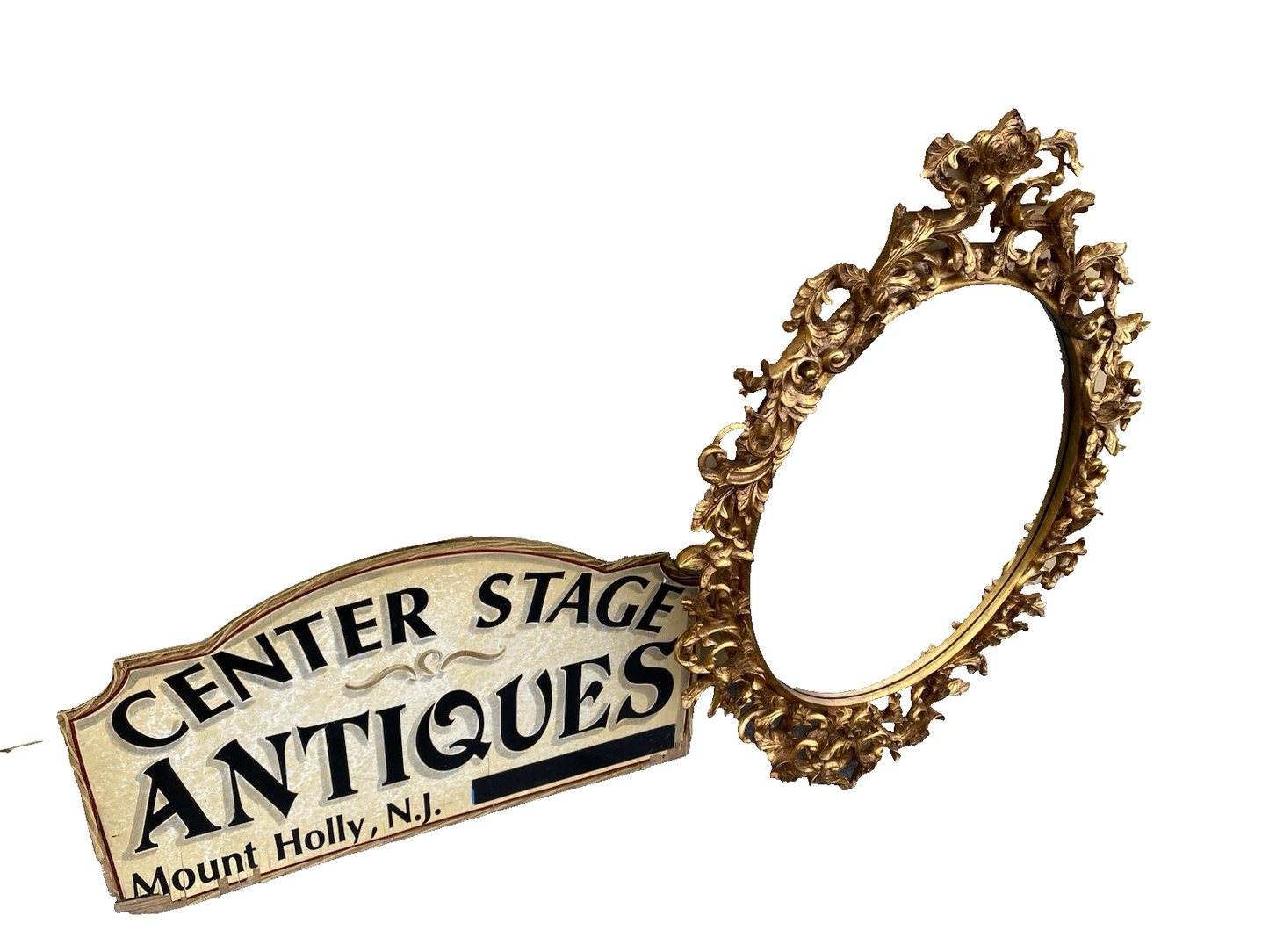 66437 Gold Beveled Decorator Mirror