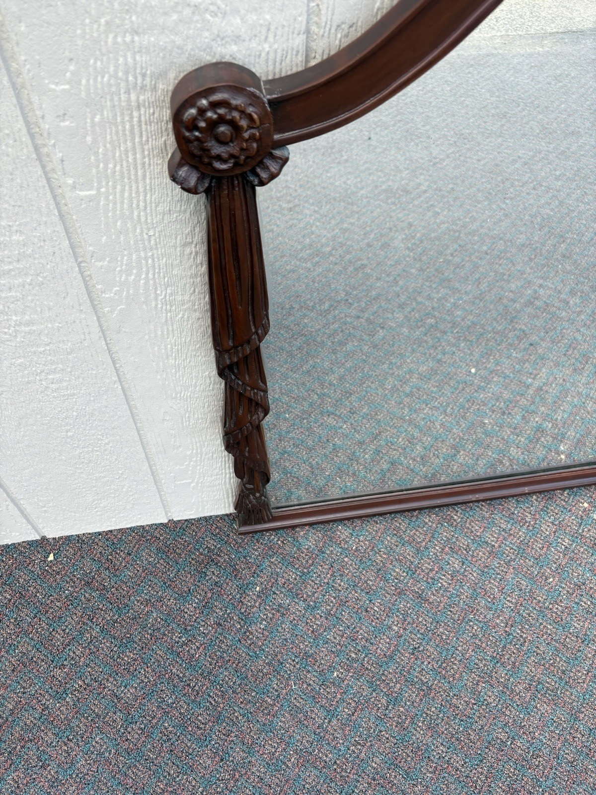 67029 Antique Mahogany Hand Made Mirror