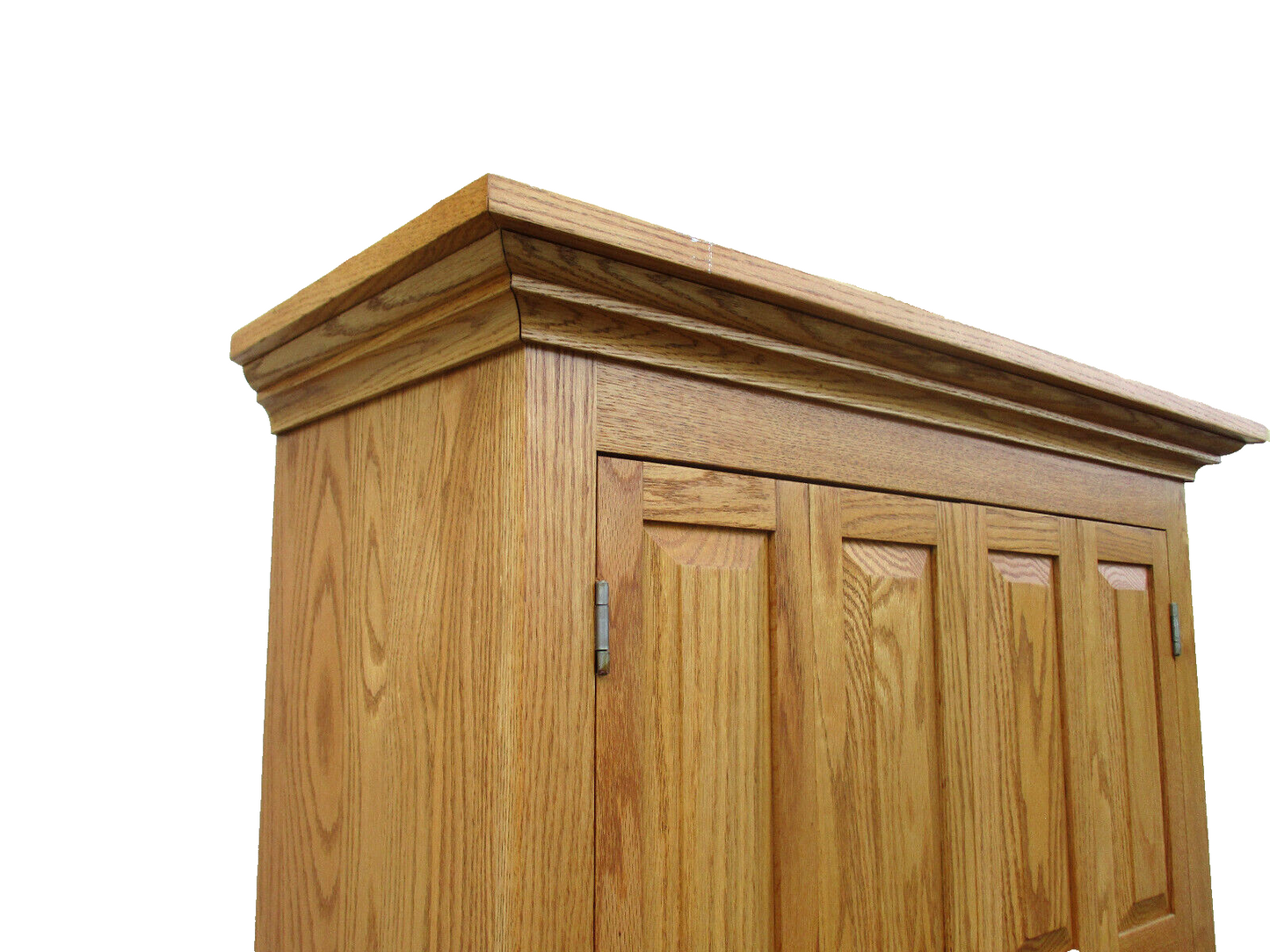 63297   Solid Oak Tom SEELY Corner Cabinet  Curio