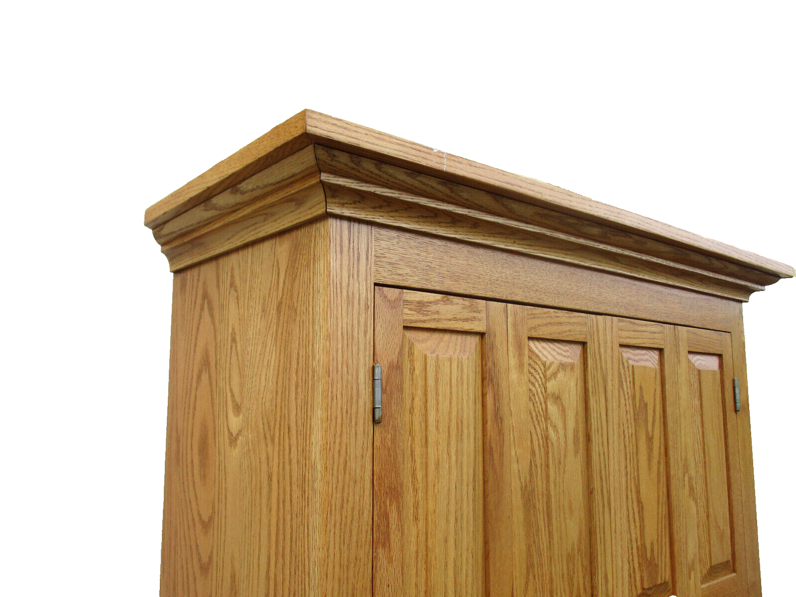 63297   Solid Oak Tom SEELY Corner Cabinet  Curio