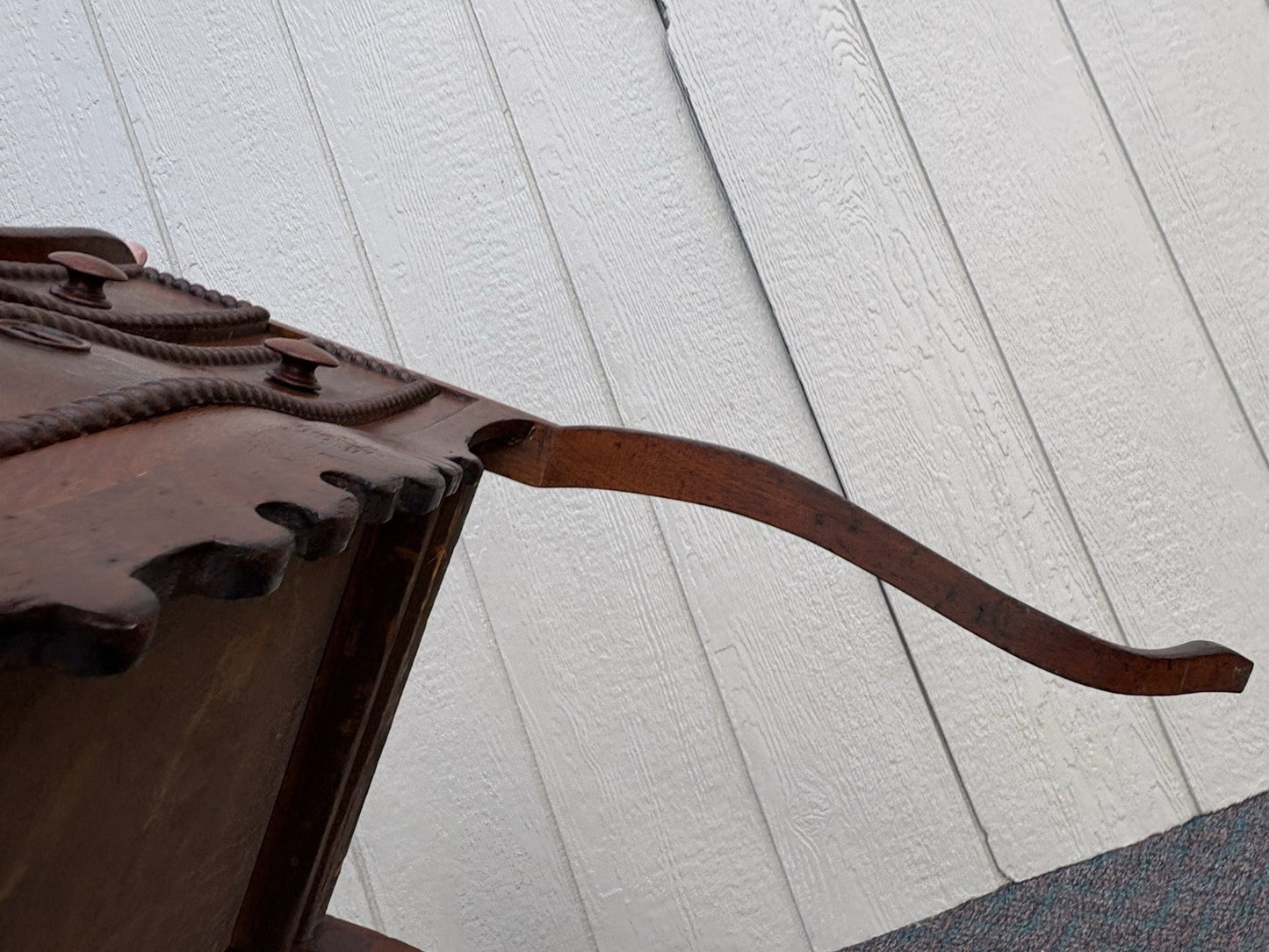 66964 Antique Empire Mahogany Nightstand End Table Stand