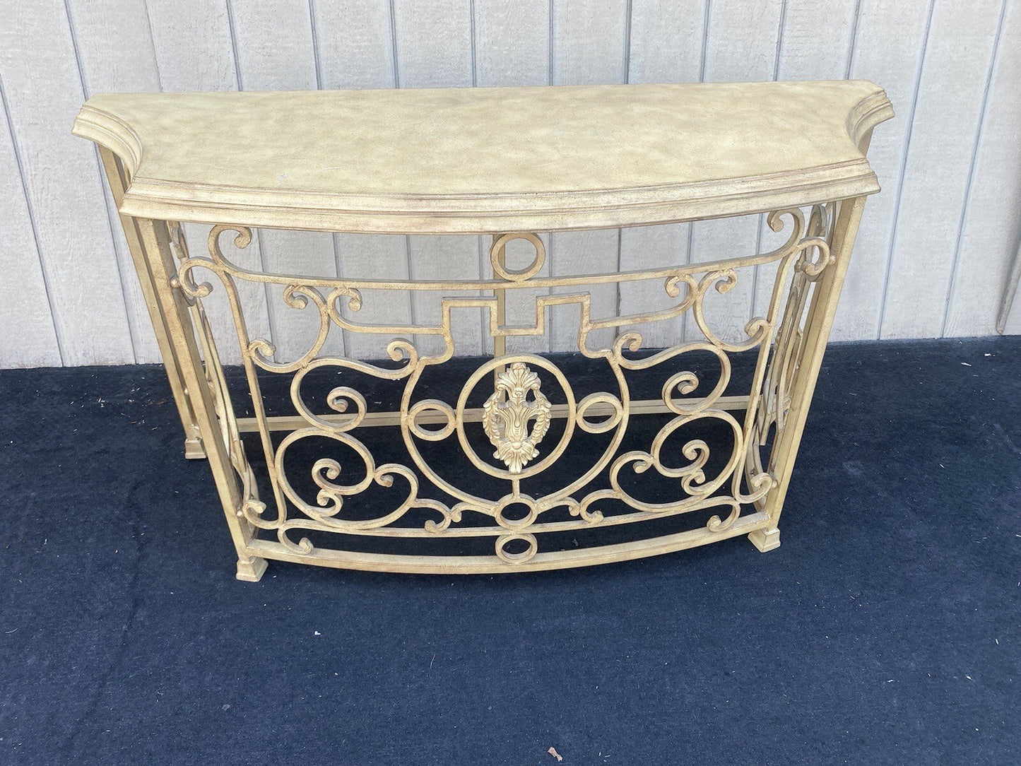 64721 Decorator Iron Console Table with Mirror