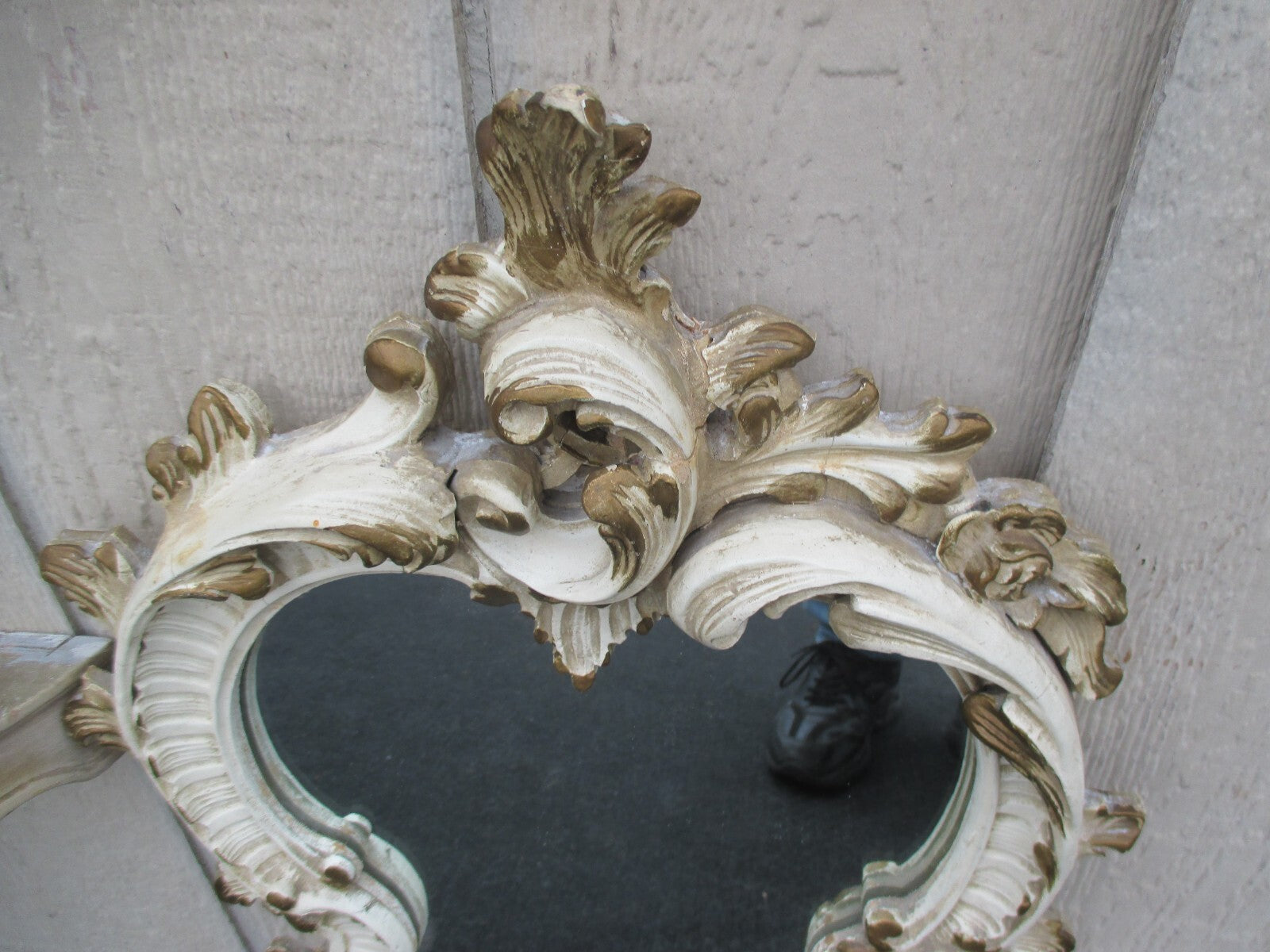 63814   Decorator Marble Top Wall Shelf with Mirror