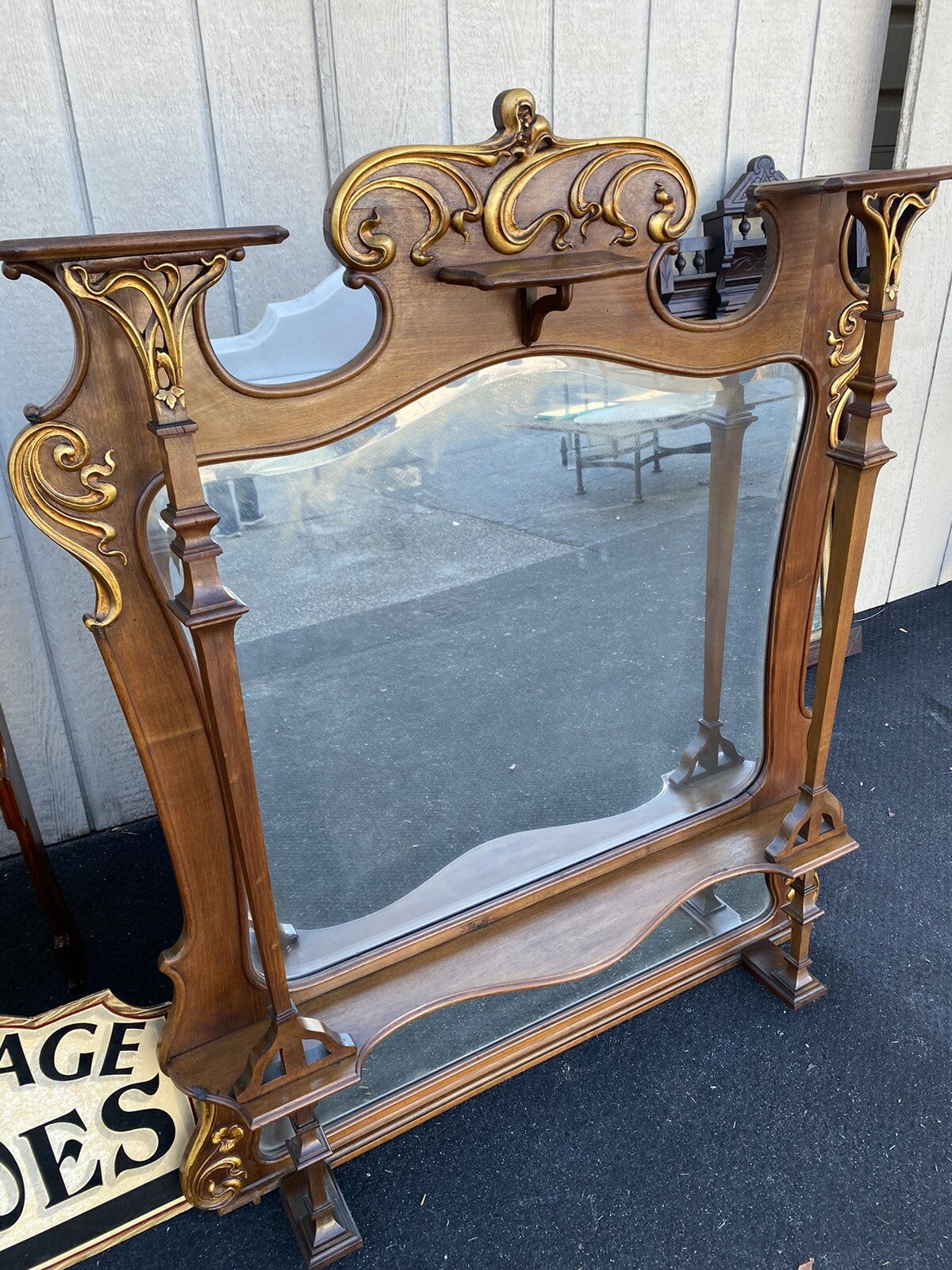 64662  Victorian Fabulous Art Nouveau Etergie Curio Cabinet Display Cabinet