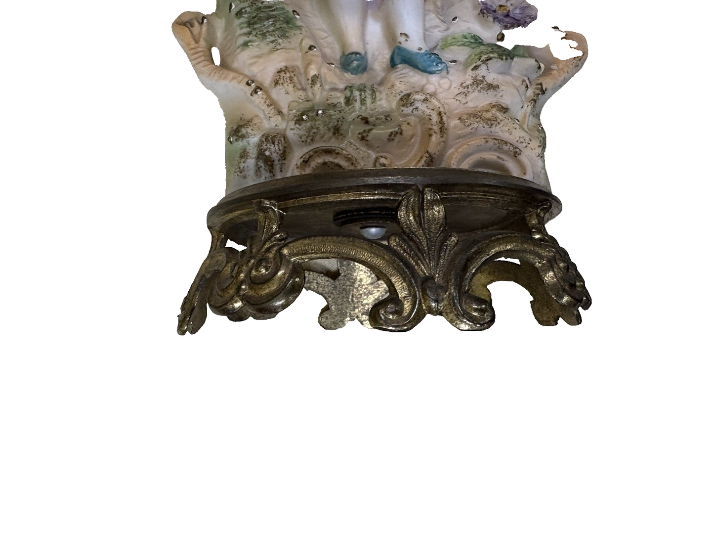 COL 01:       Pair Bisque Candelabra Figures