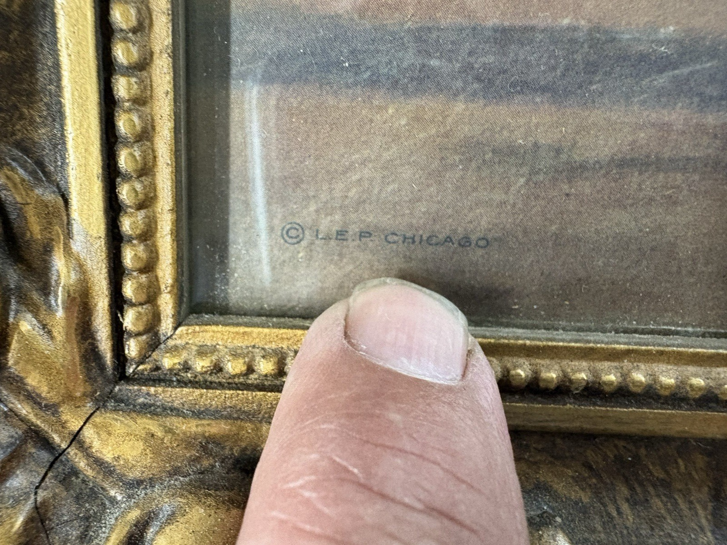 66781 R Atkinson Fox ??  DAWN  Print in Picture Frame CHICAGO