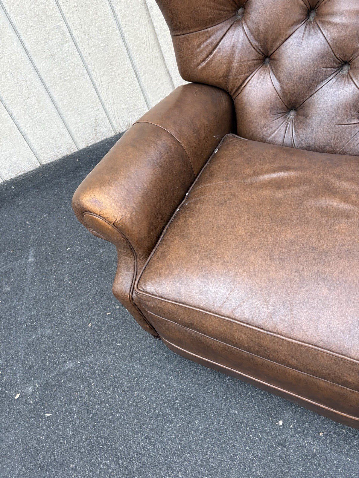 66789   Ethan Allen Leather Recliner Chair