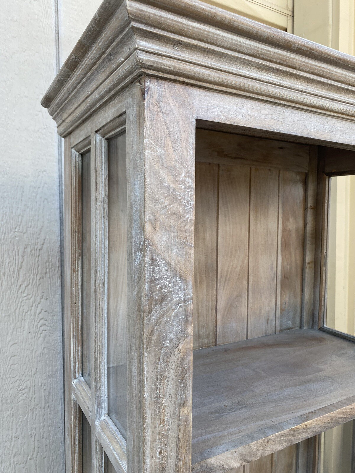 65631   Modern Rustic Bookcase Curio with Original Finish and 2 Drawers