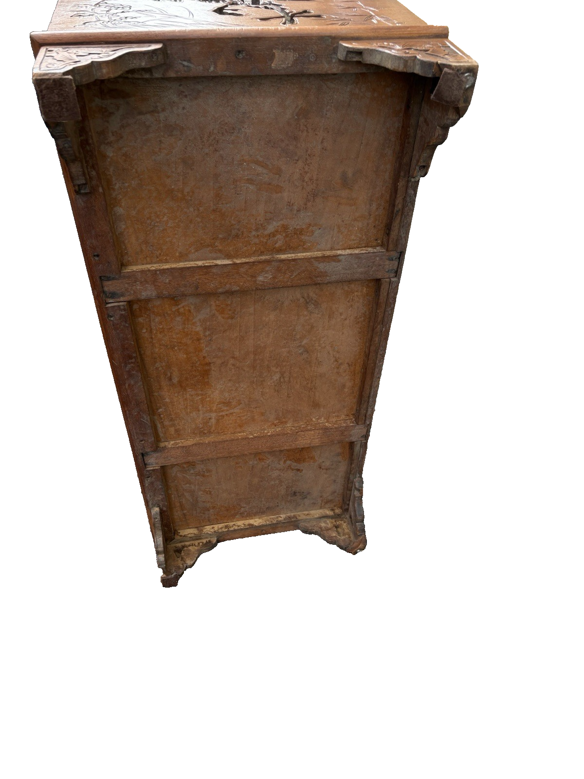 66999  Asian Oriental Hand Carved  Mahogany Storage Trunk