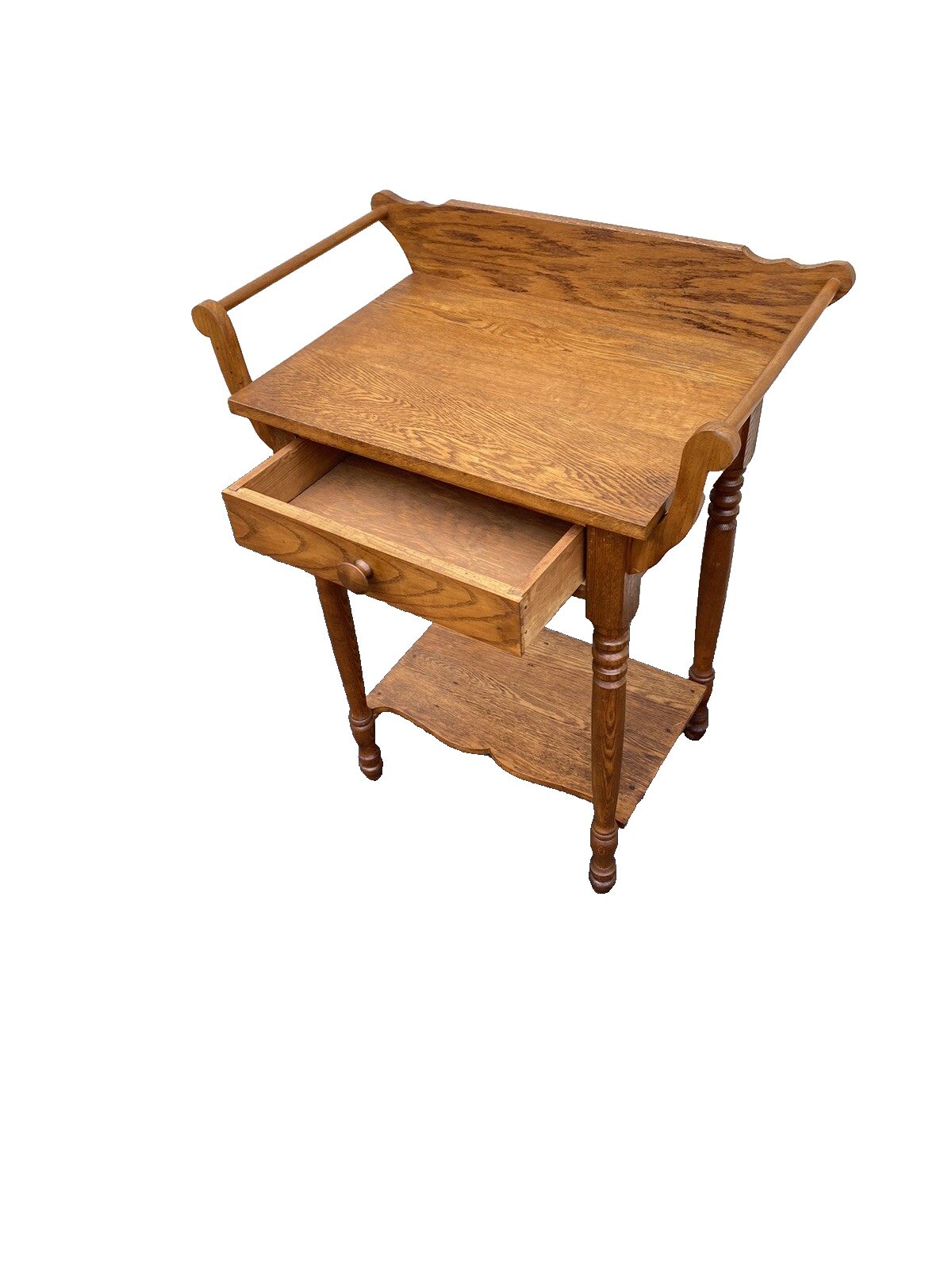 66326 Antique Oak Nightstand End Table Stand