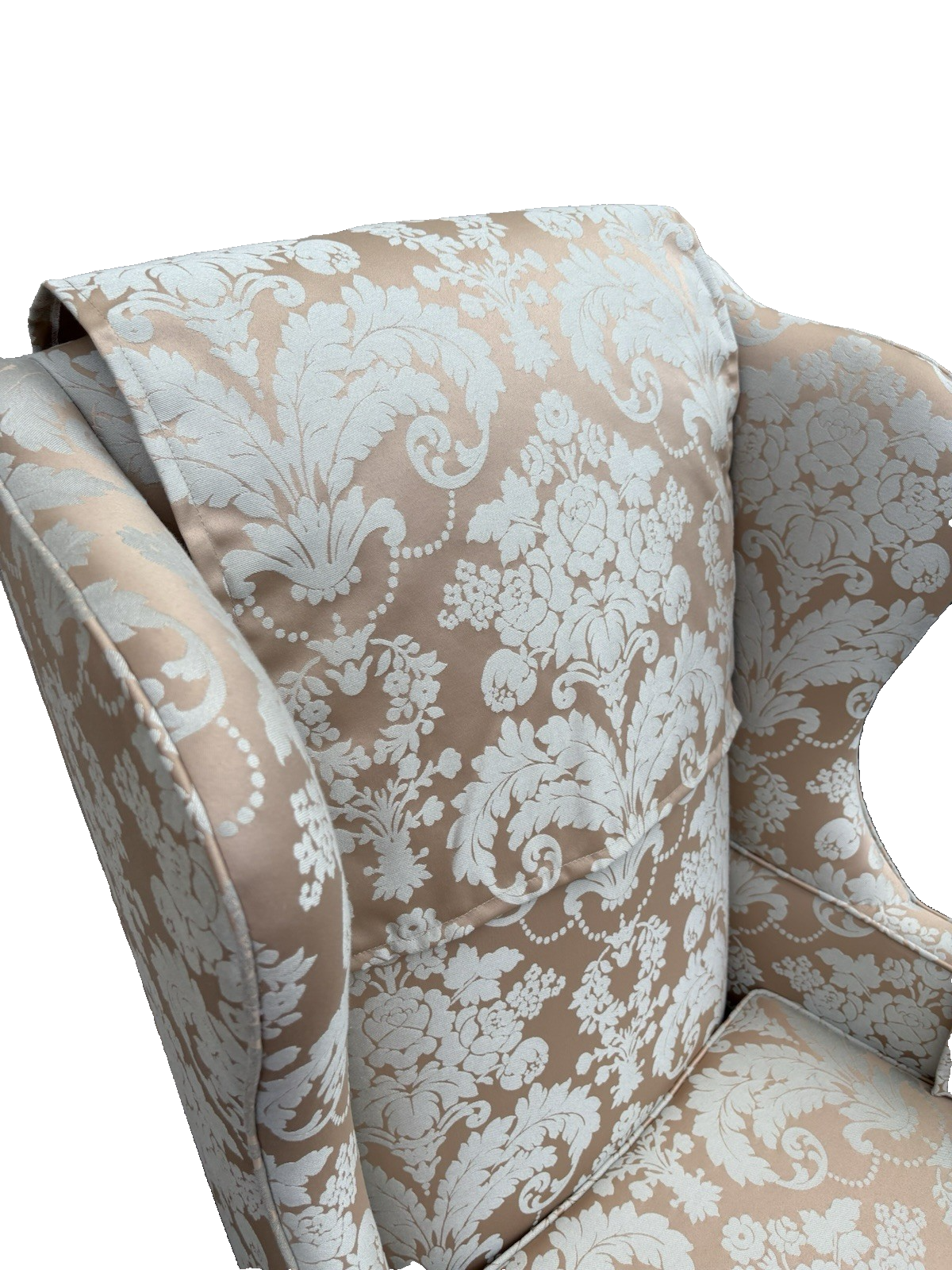 66866   Quality Queen Anne Wing Chair with Arm Covers