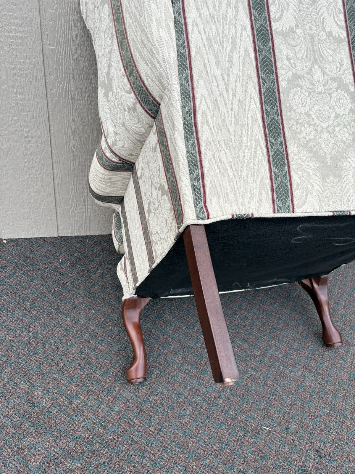 67035 Pair Oak Ridge Queen Anne Wing Chair s