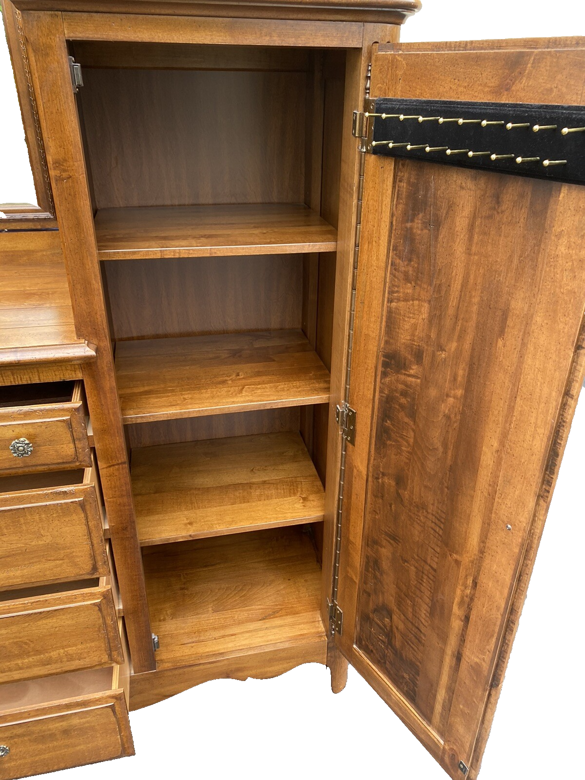 65396   KINCAID Furniture High Chest Dresser w/ Mirror Wardrobe