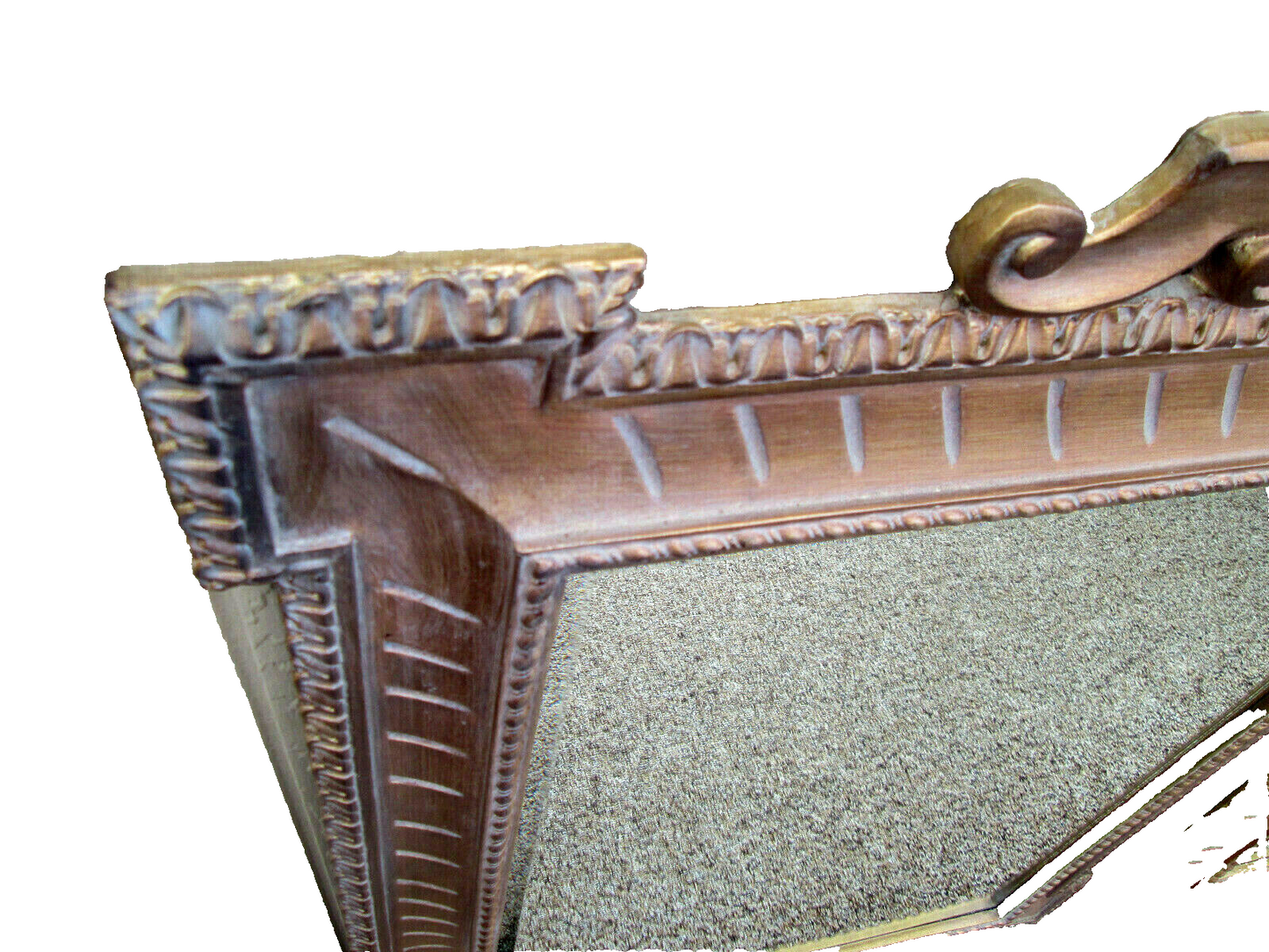 54902 PAIR of  Gold Decorator Beveled Mirrors