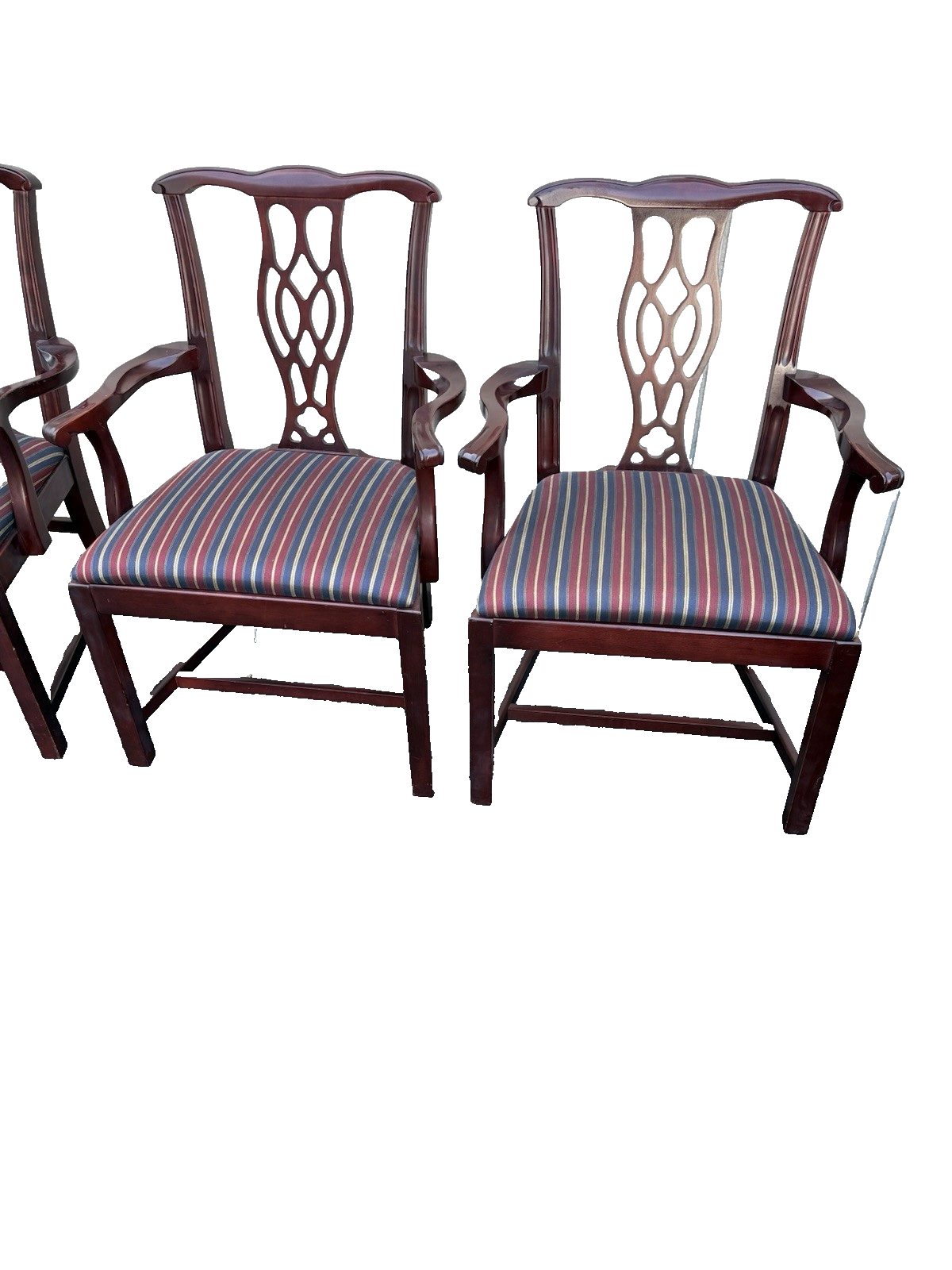 62870 Set of 4 STEELCASE Mahogany Armchair Chair s