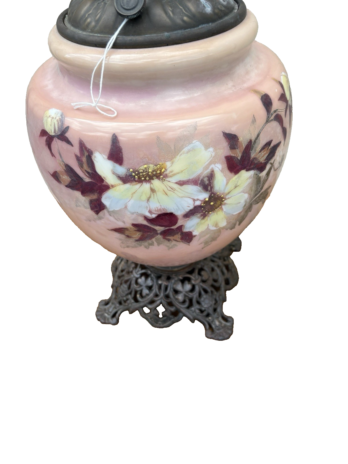 66595   Gone with The Wind Electrified Oil Lamp ARTIST SIGNED